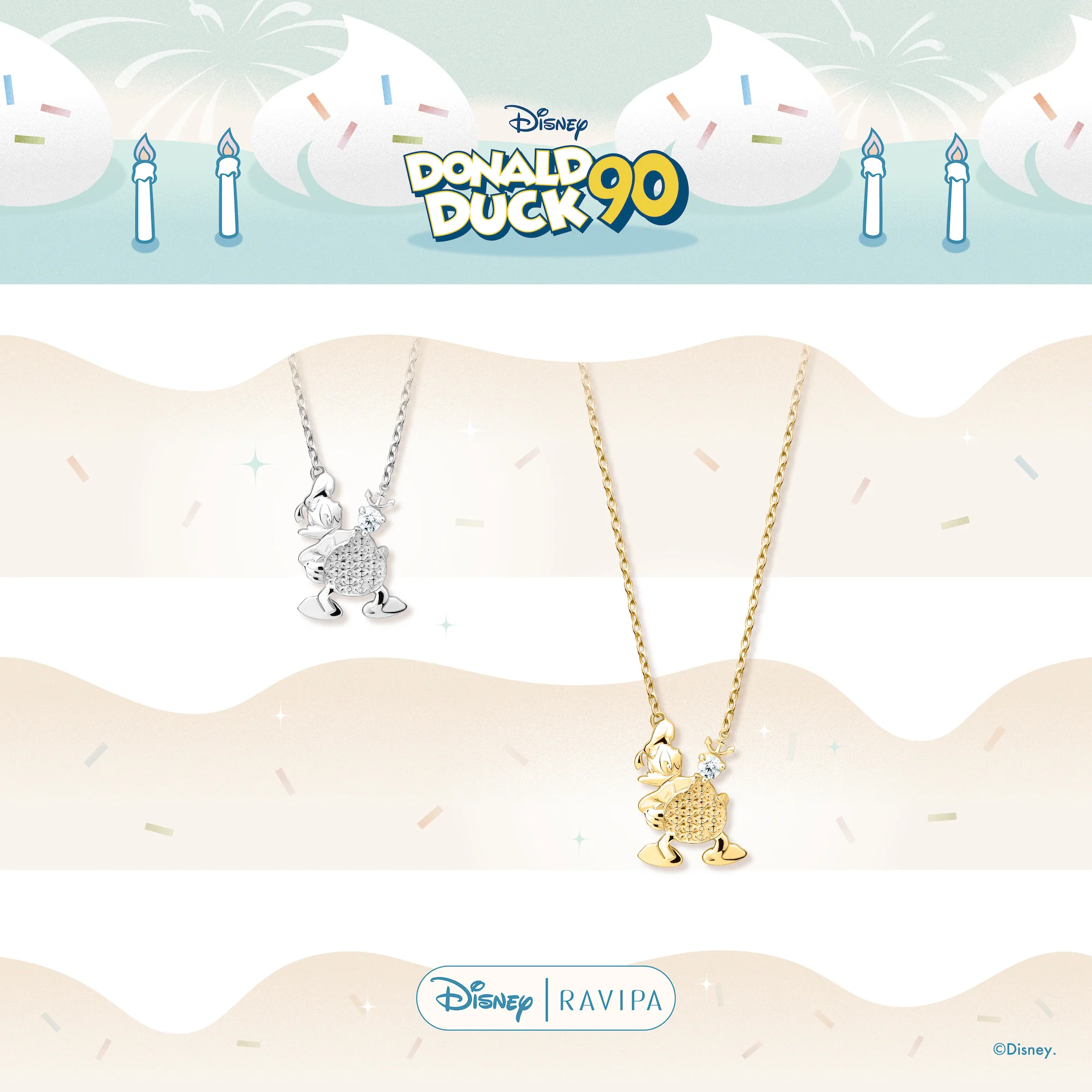 90th Birthday Donald Duck Necklace - Image 4