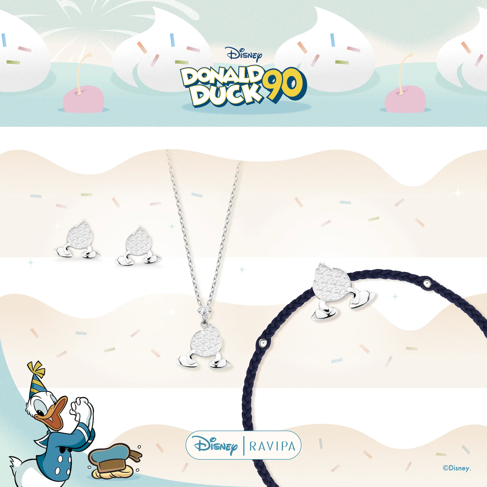 90th Birthday Donald Duck Necklace - Image 6