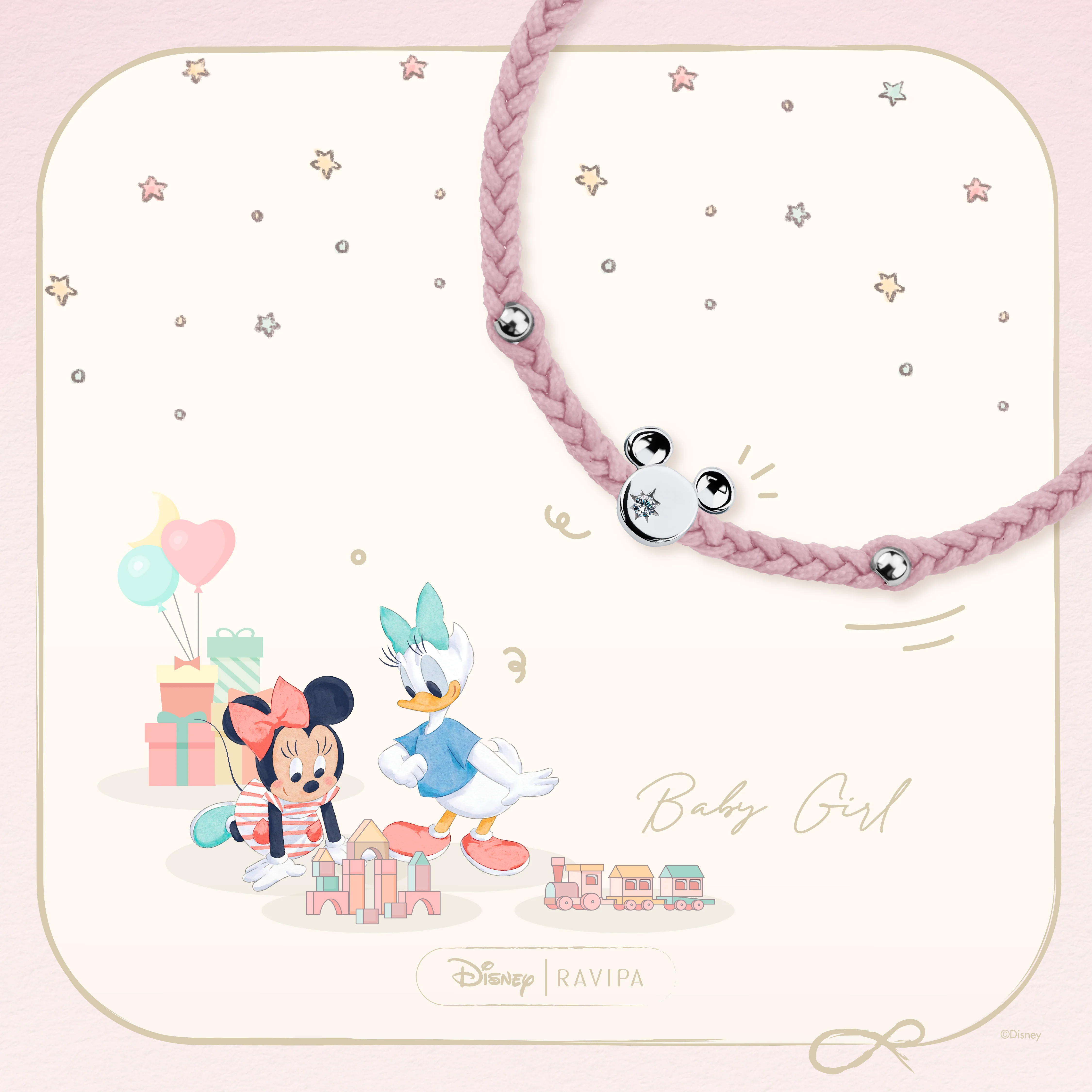 Baby Mickey Bracelet (Baby Pink) - Image 4