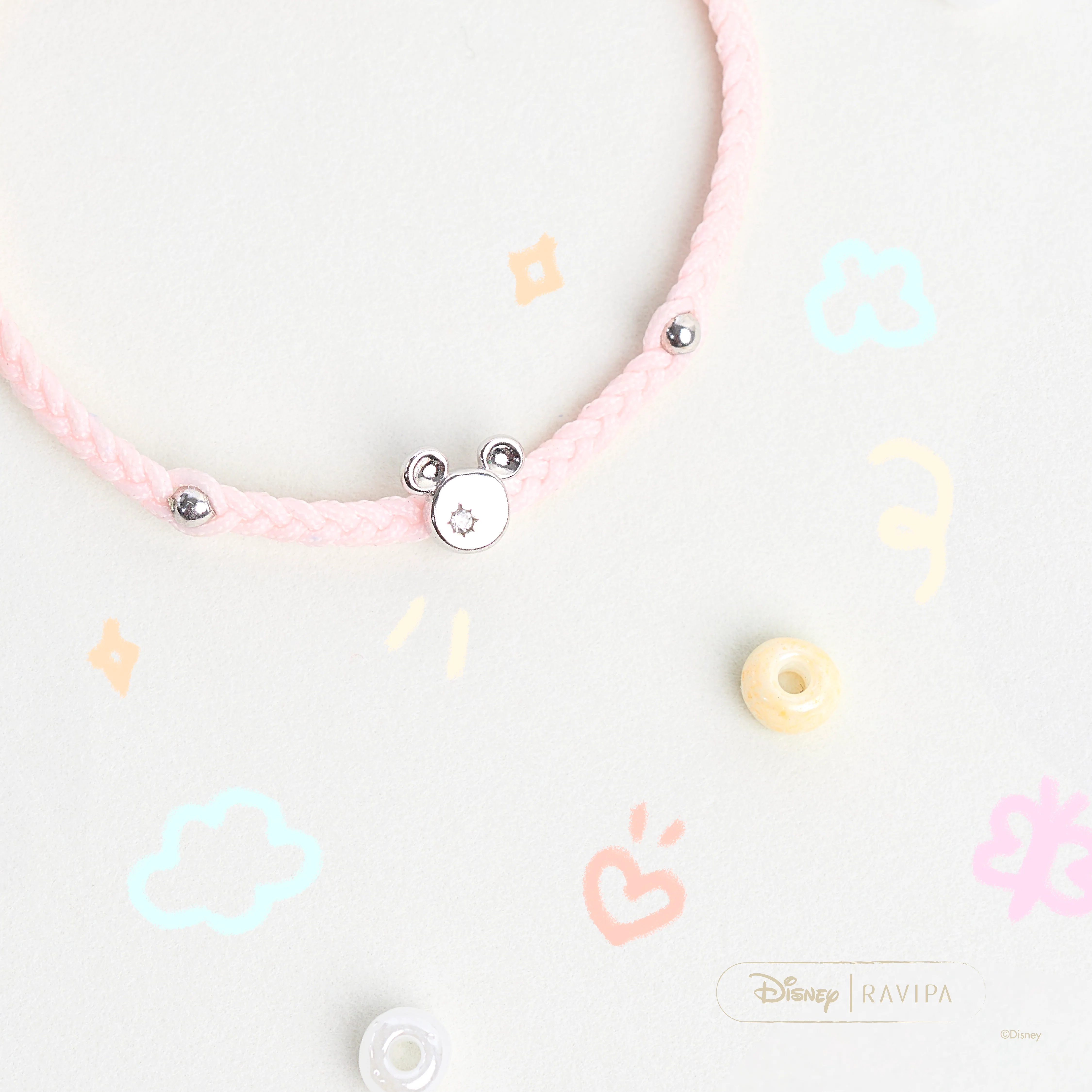 Baby Mickey Bracelet (Baby Pink) - Image 5