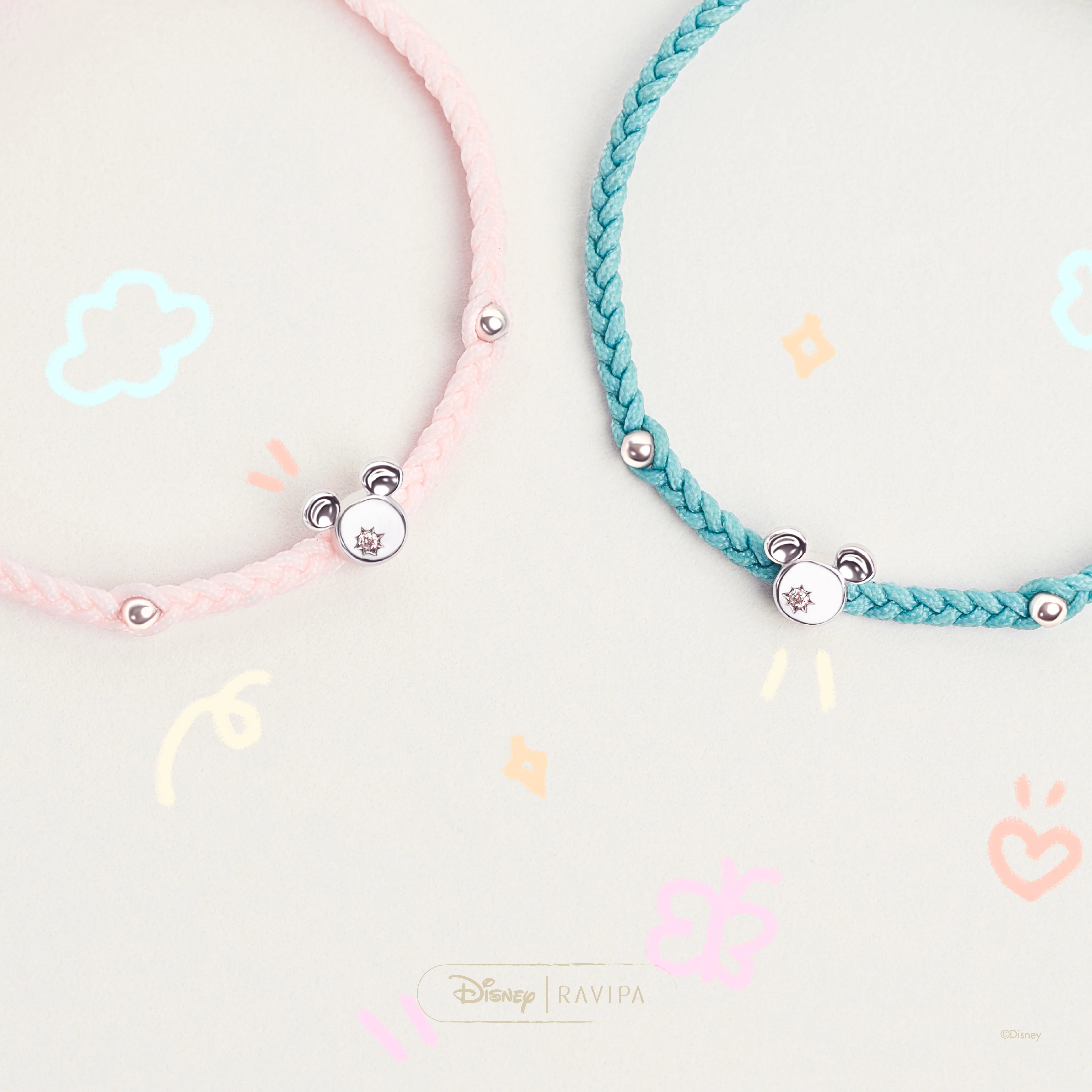 Baby Mickey Bracelet (Baby Pink) - Image 7