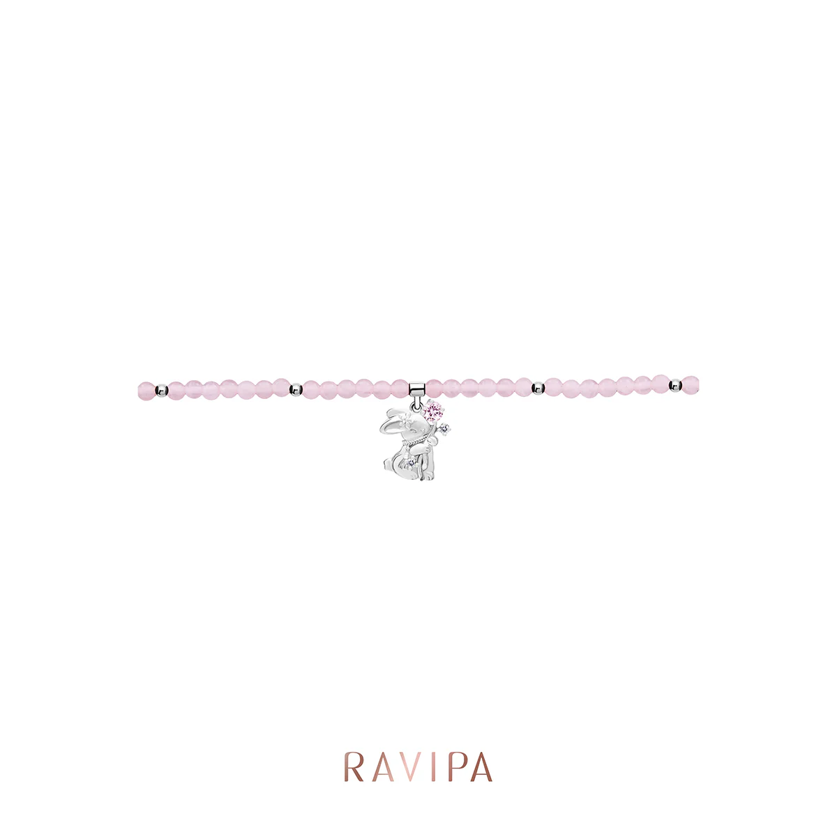 Chang’e - Eternal Rabbit Rose Quartz Bracelet - Image 6
