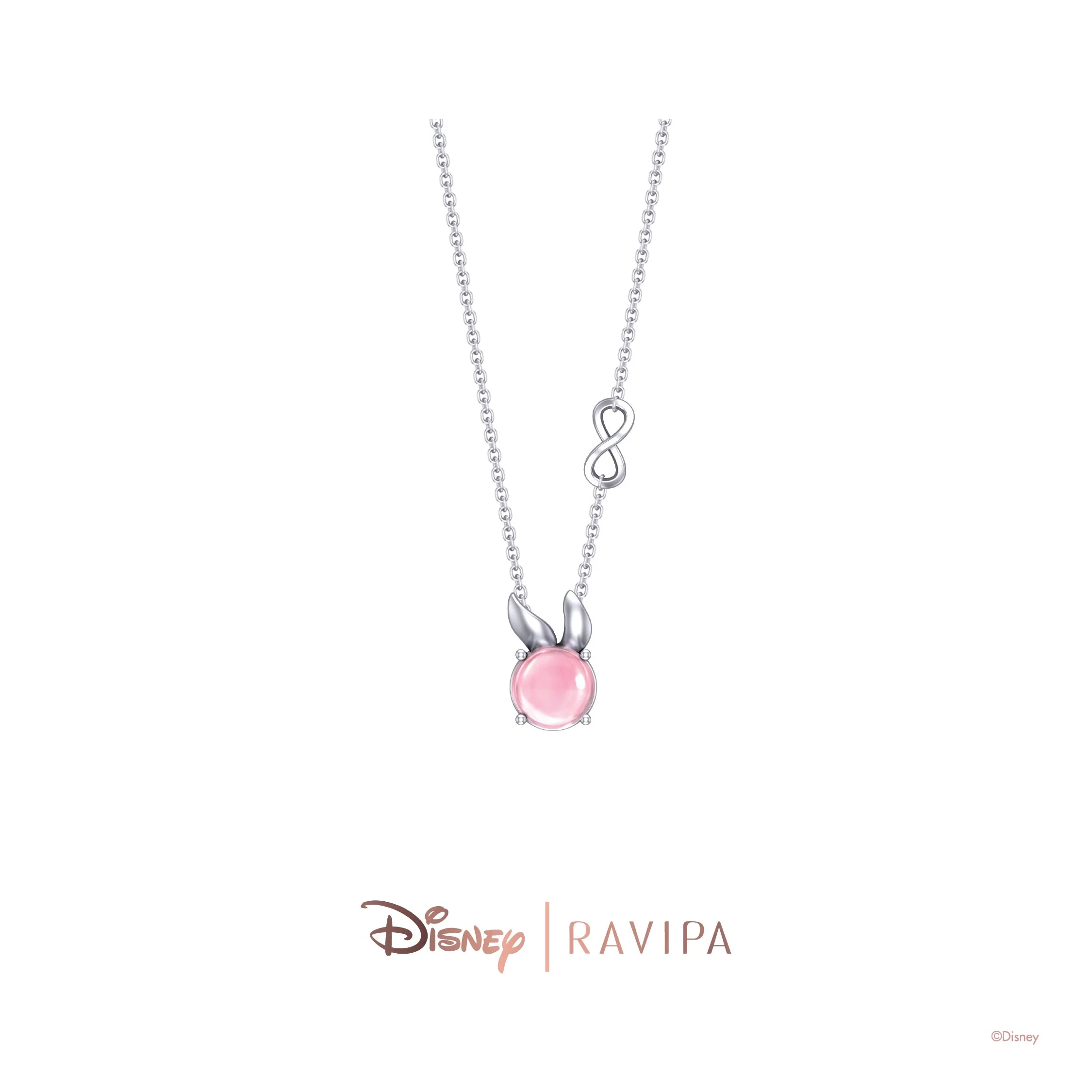 Miss Bunny Crystal Silver Necklace