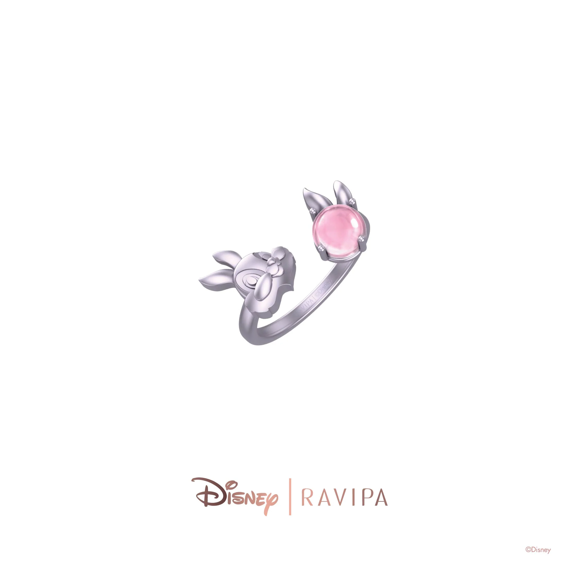 Miss Bunny Crystal Silver Ring