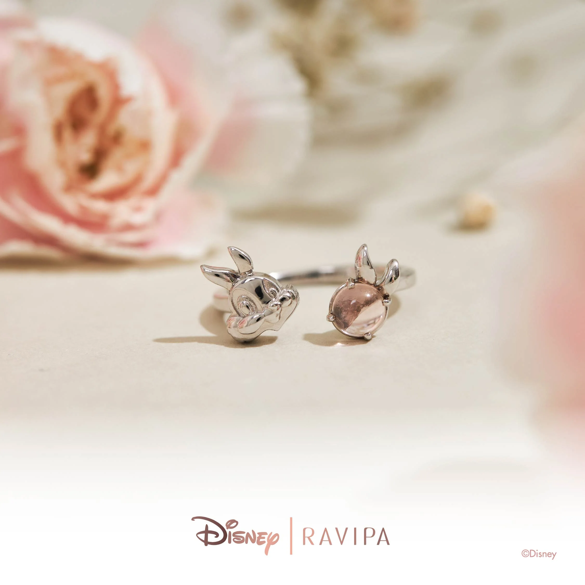 Miss Bunny Crystal Silver Ring - Image 3