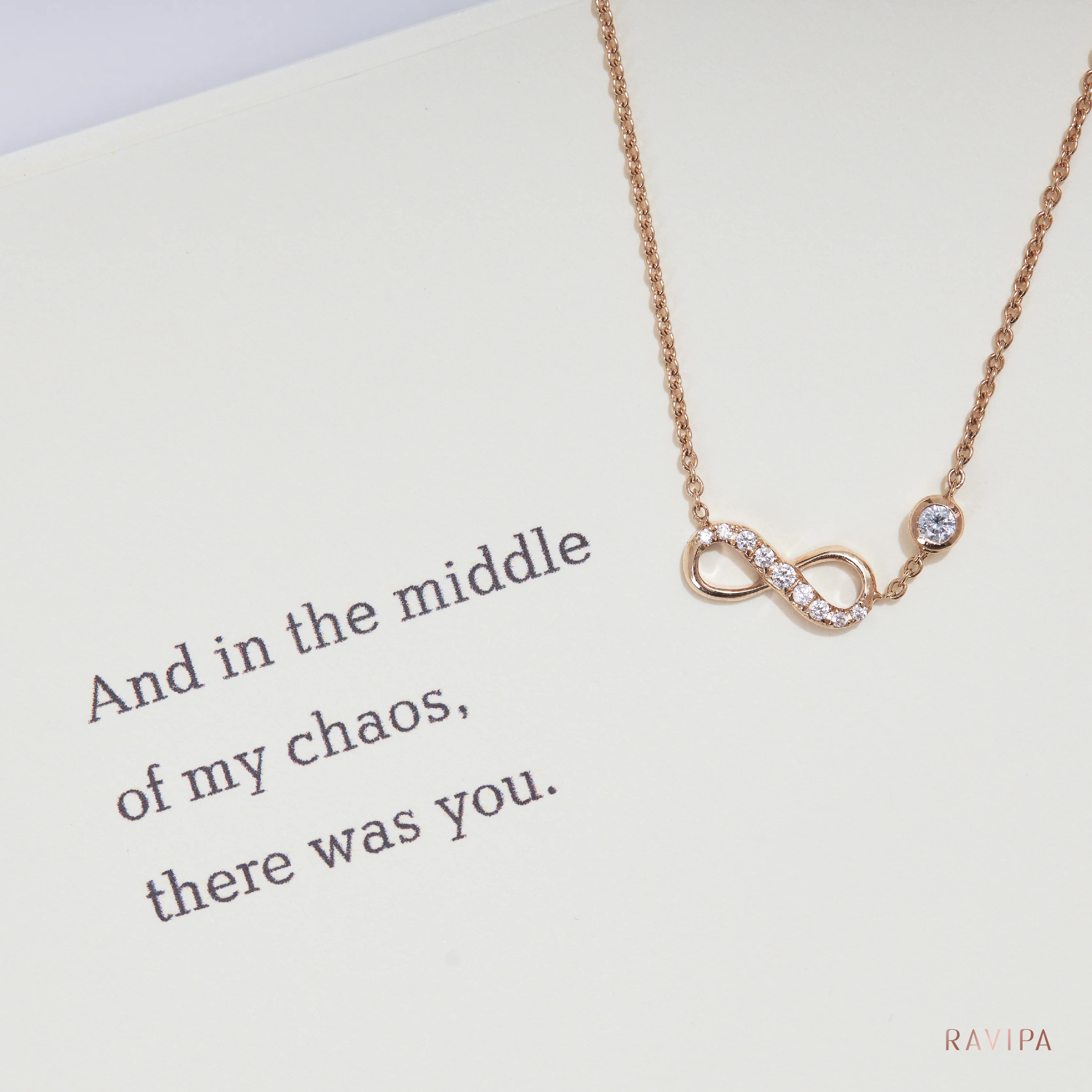 Unbreakable Infinity Gold Diamond Necklace - Image 3