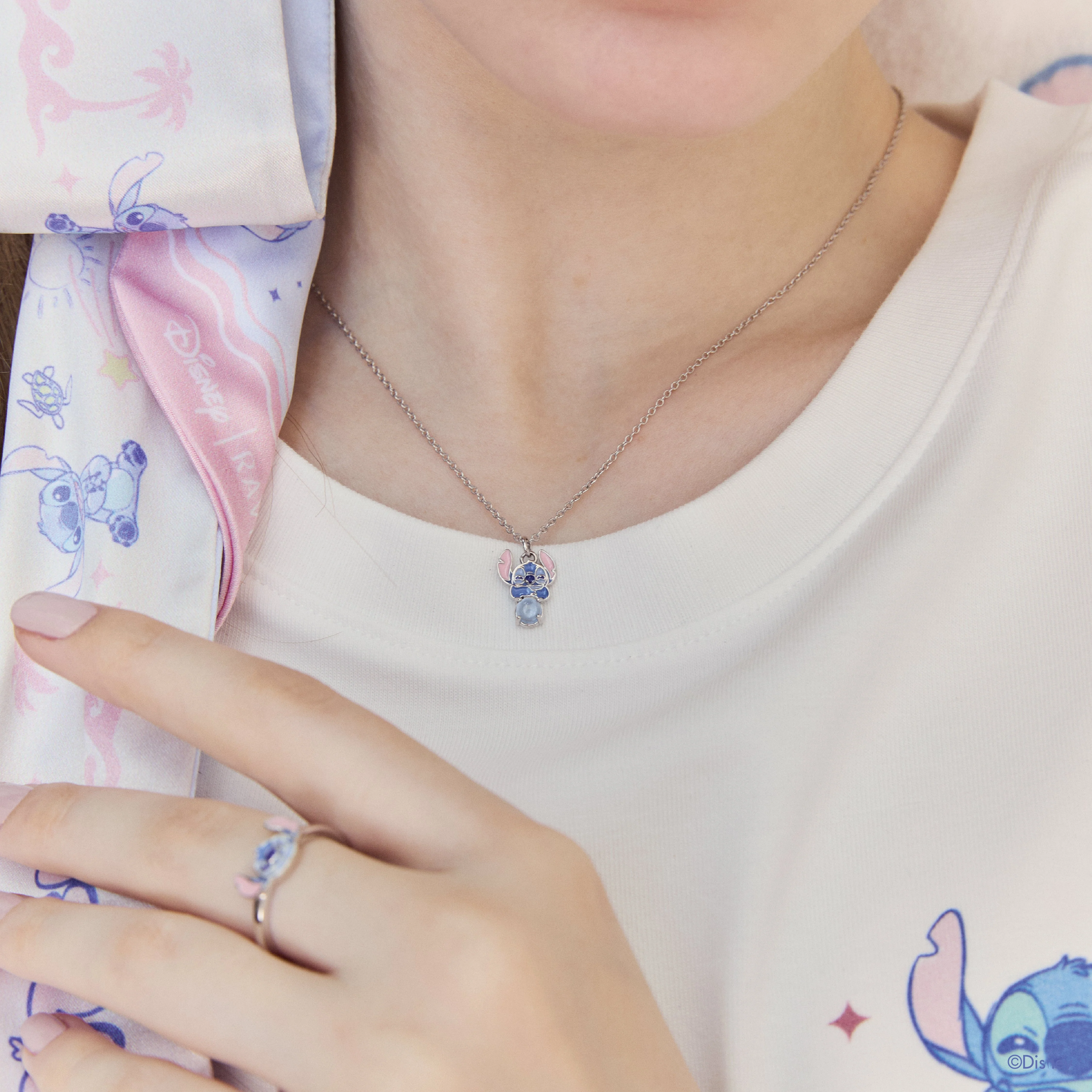 RAVIPA Disney Stitch and Blue Aquamarine Necklace - Image 4