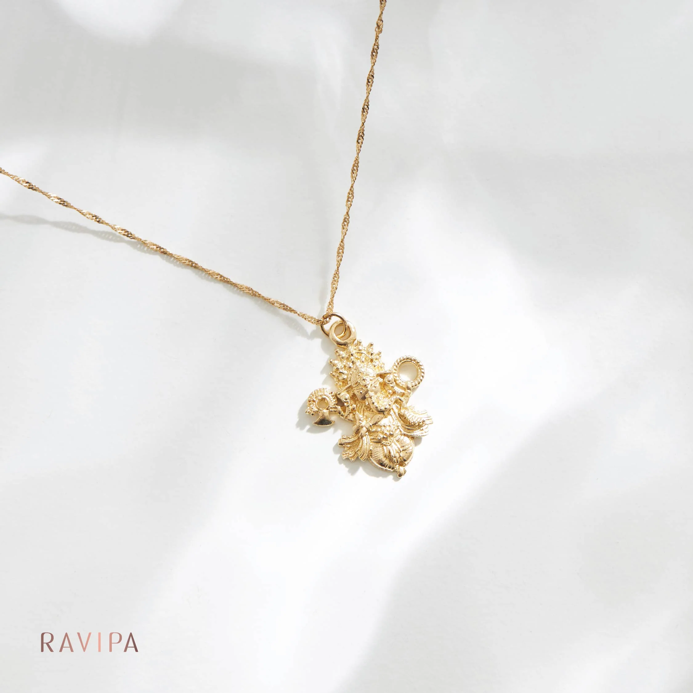 Ganesha Nataleela Gold Necklace - Image 3