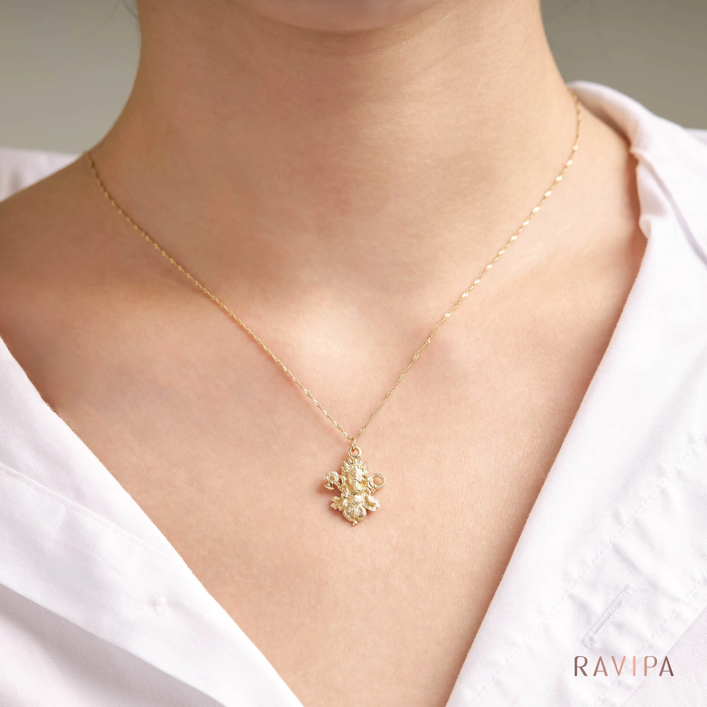Ganesha Nataleela Gold Necklace - Image 4