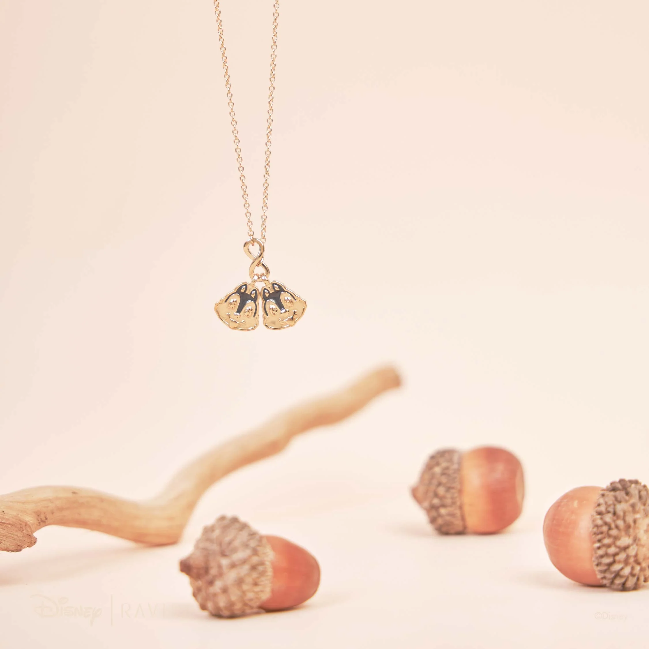 Chip and Dale Infinity Gold Necklace - Image 3