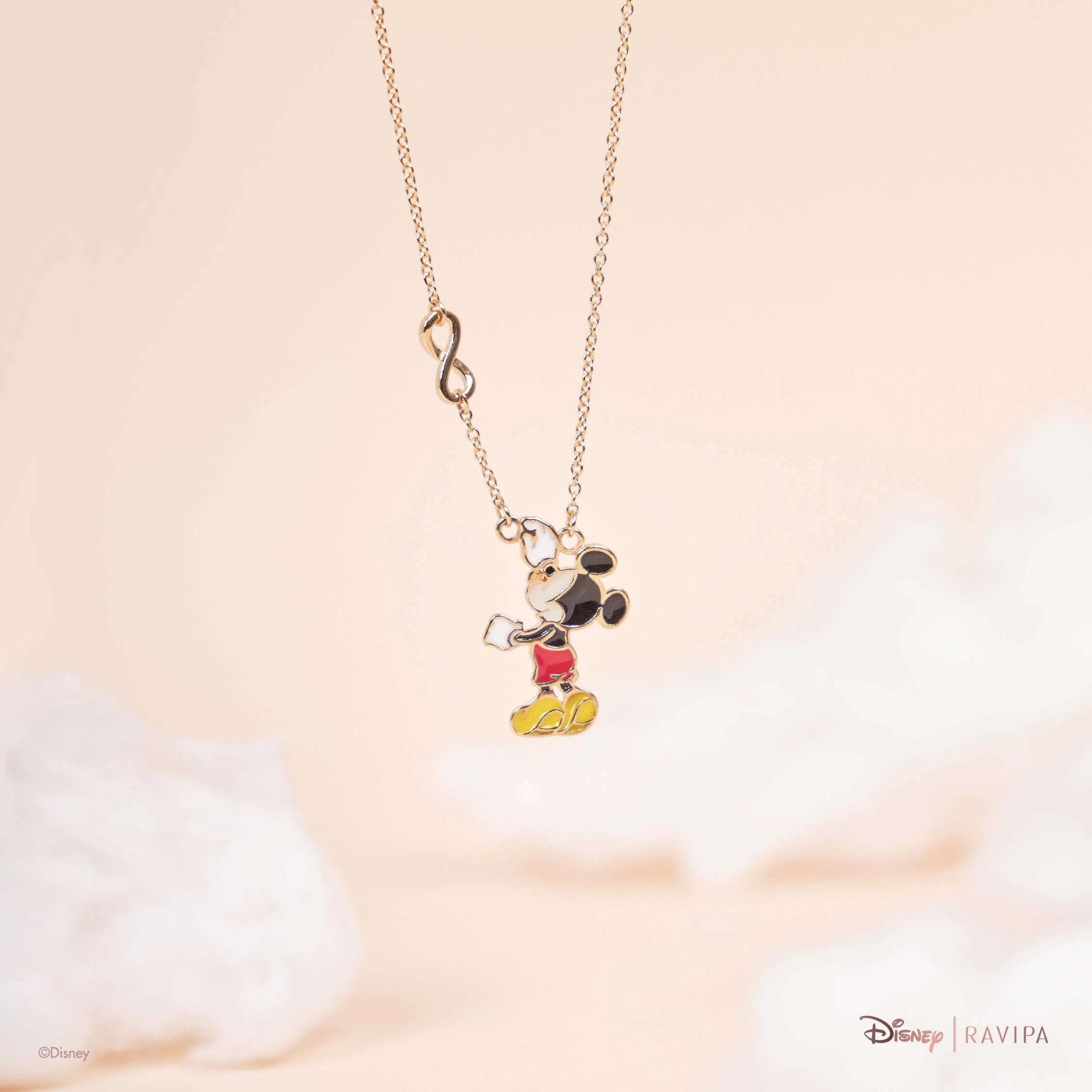 Mickey Mouse Infinity Gold Necklace - Image 3