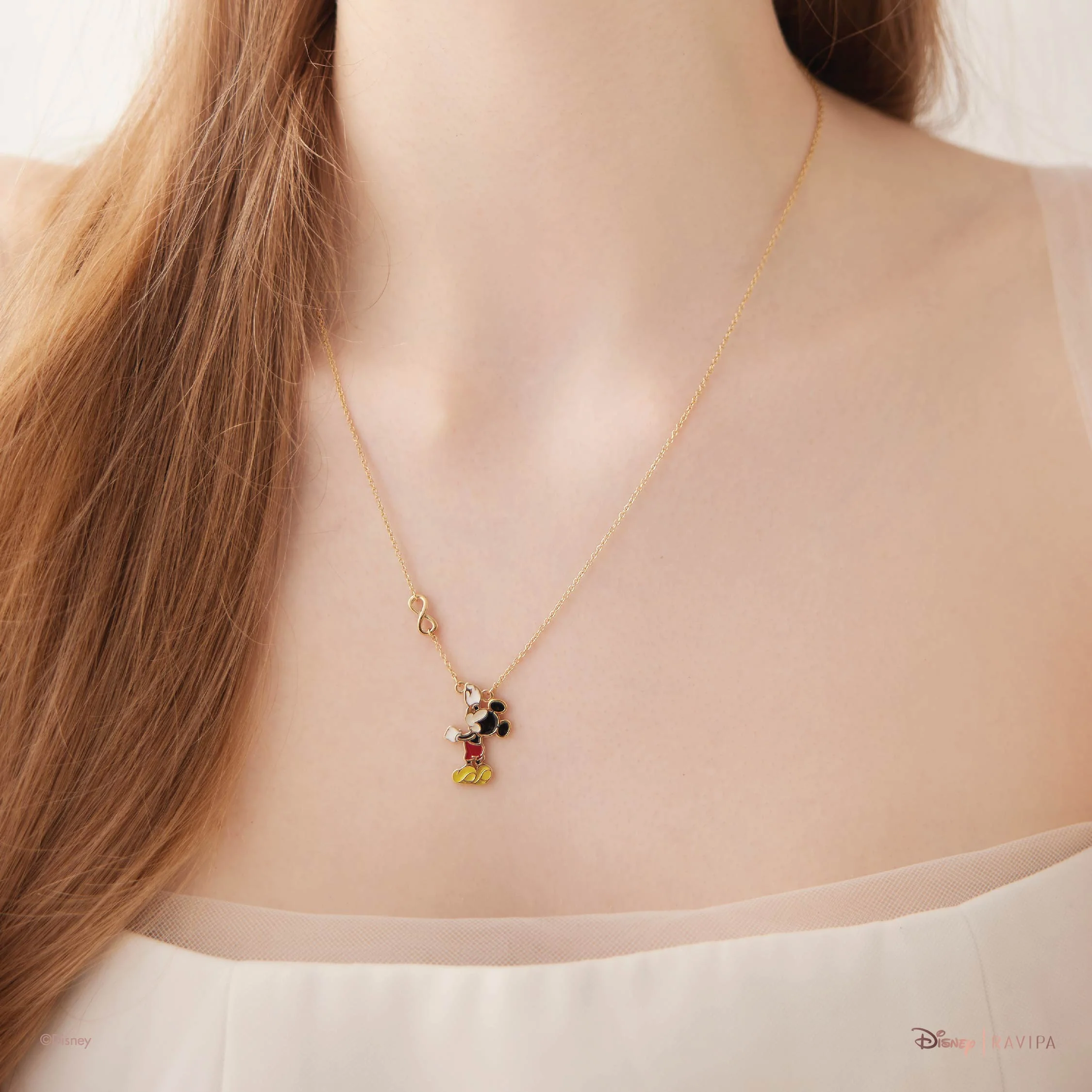 Mickey Mouse Infinity Gold Necklace - Image 4
