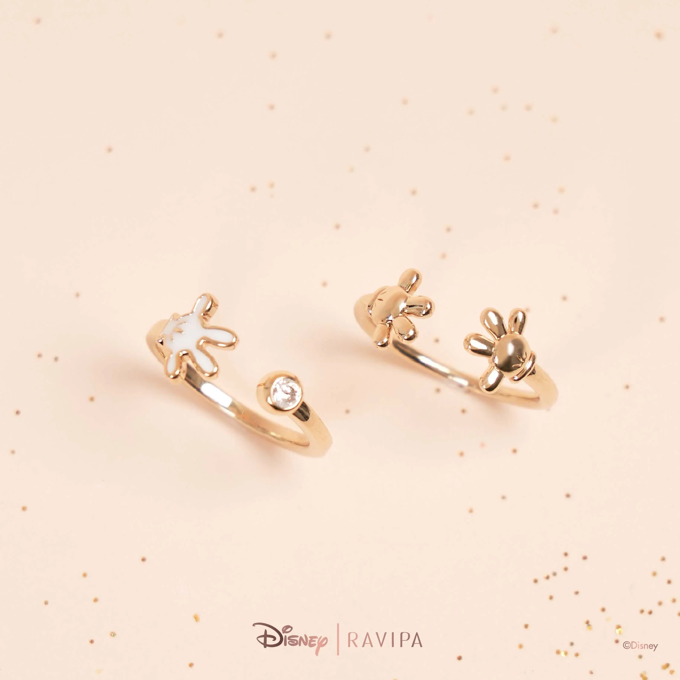 Mickey Mouse Hand Gold Ring - Image 3