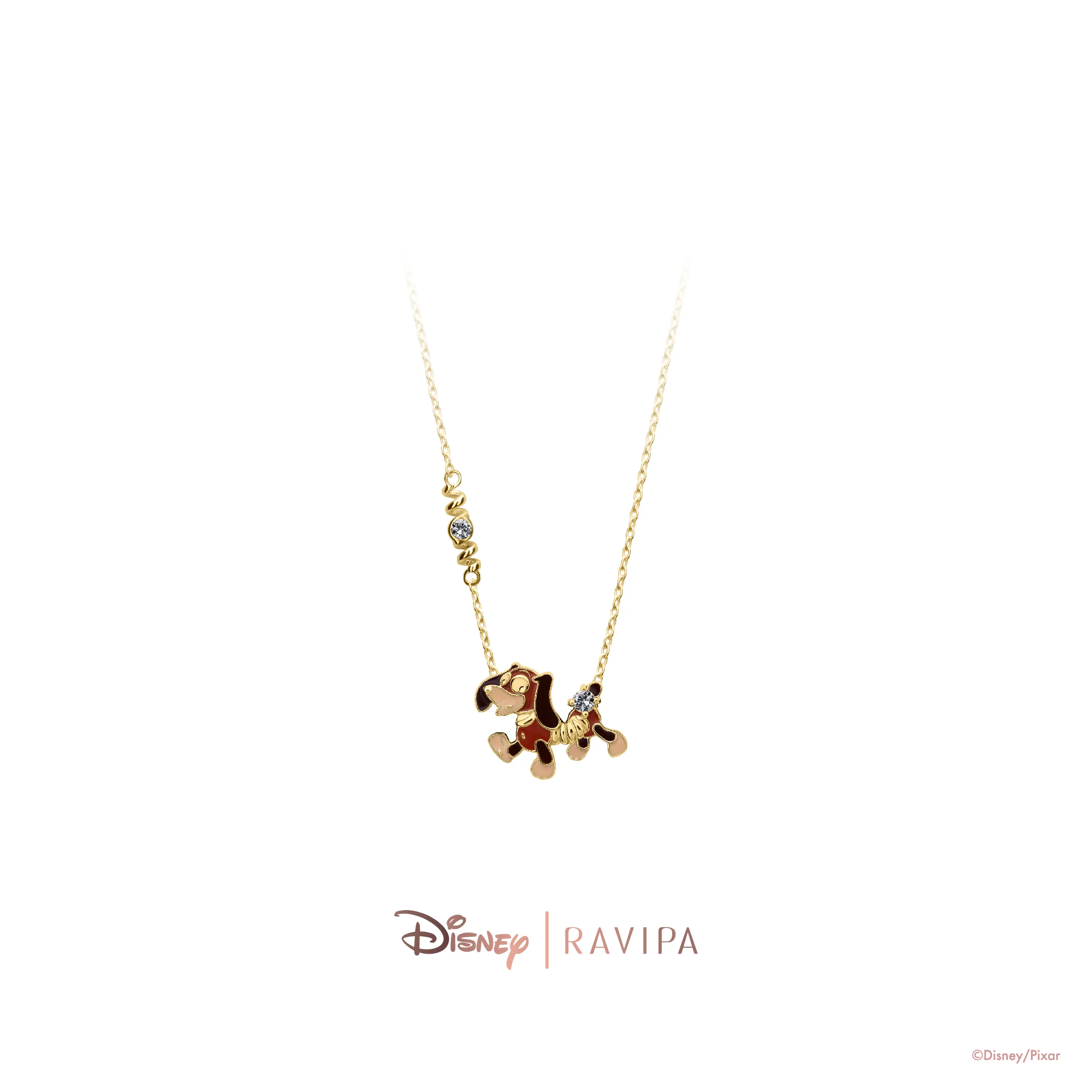 Toy Story Slinky Dog Gold Necklace - Image 2
