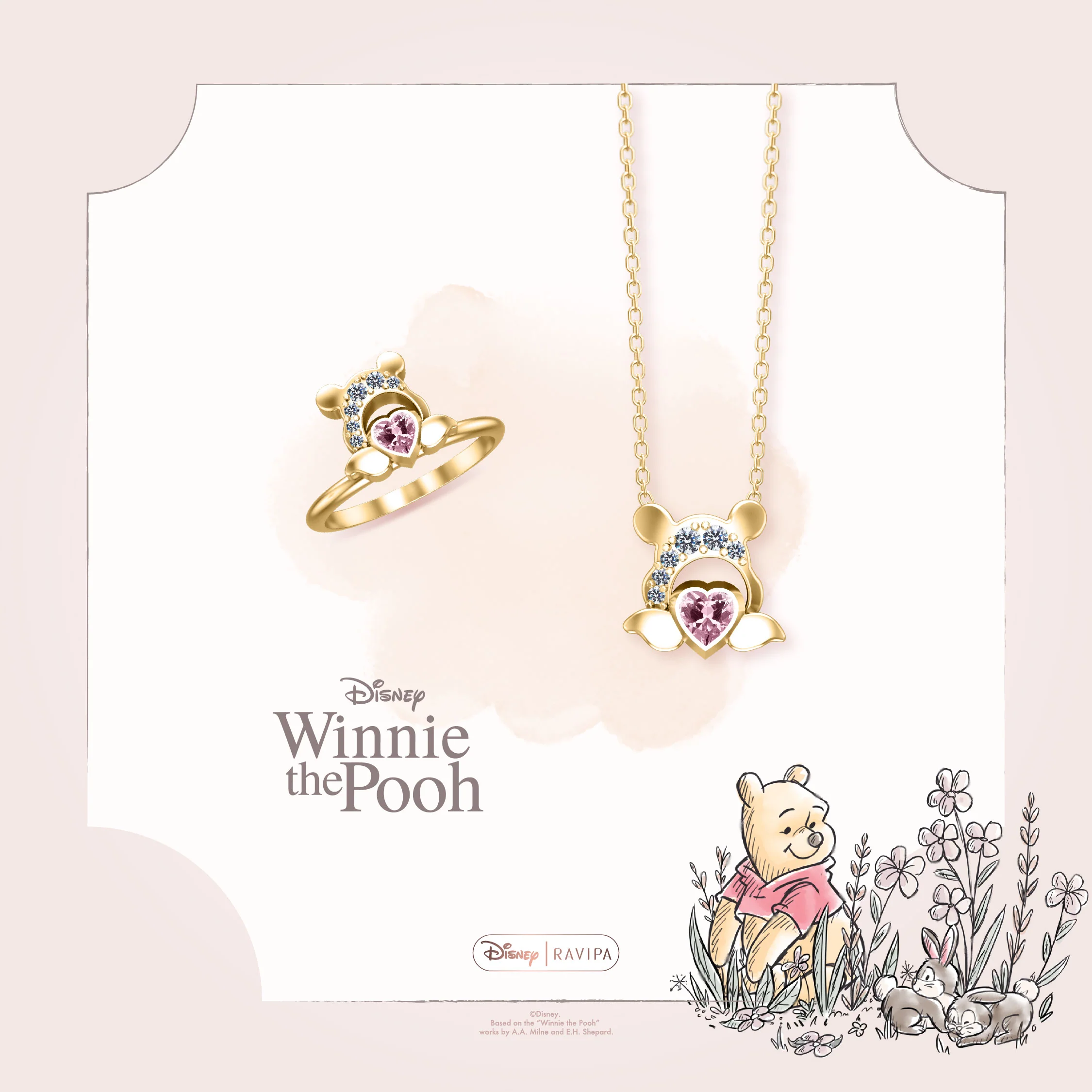 Winnie The Pooh Love Gold Ring - Image 3