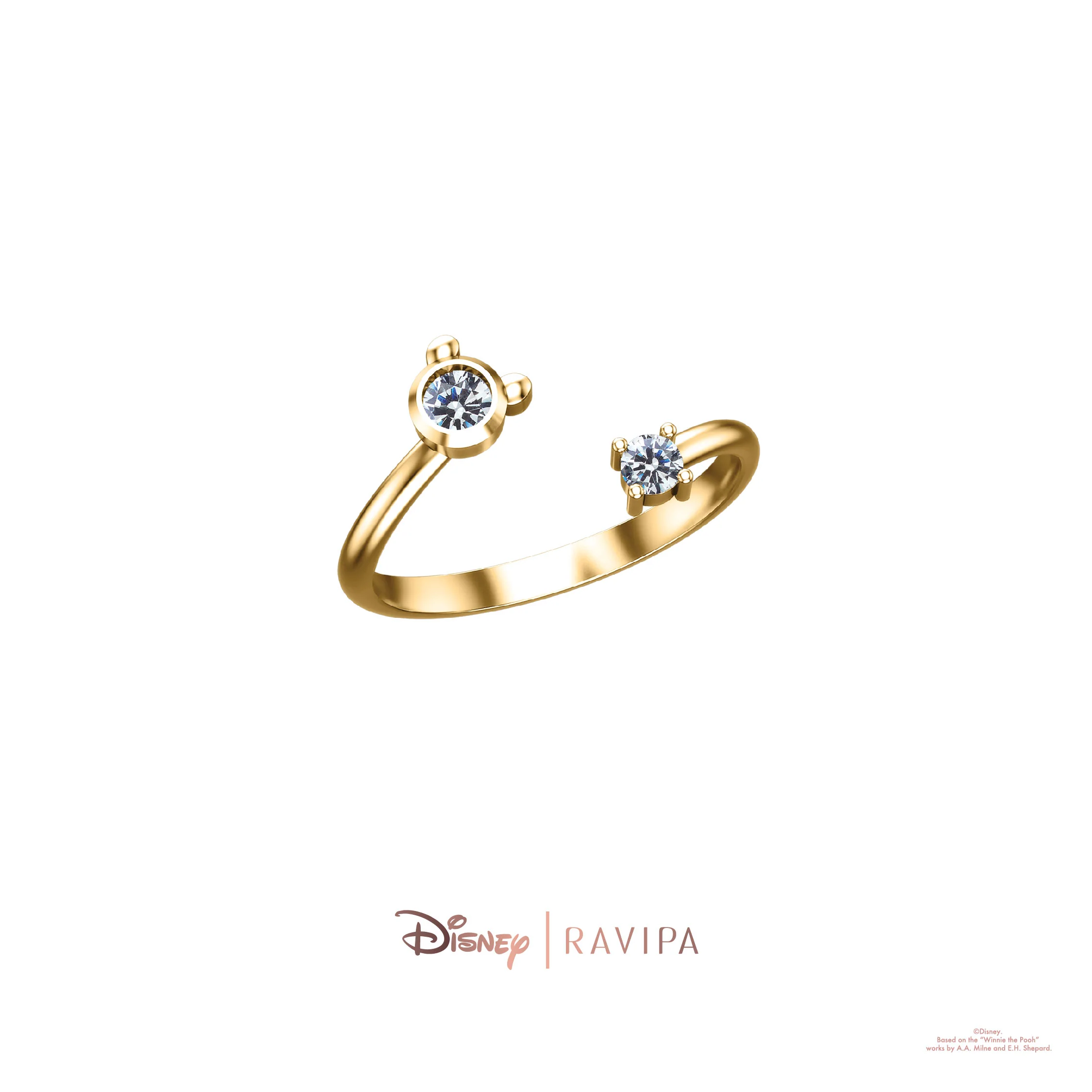Winnie The Pooh Gold Diamond Ring - Image 2