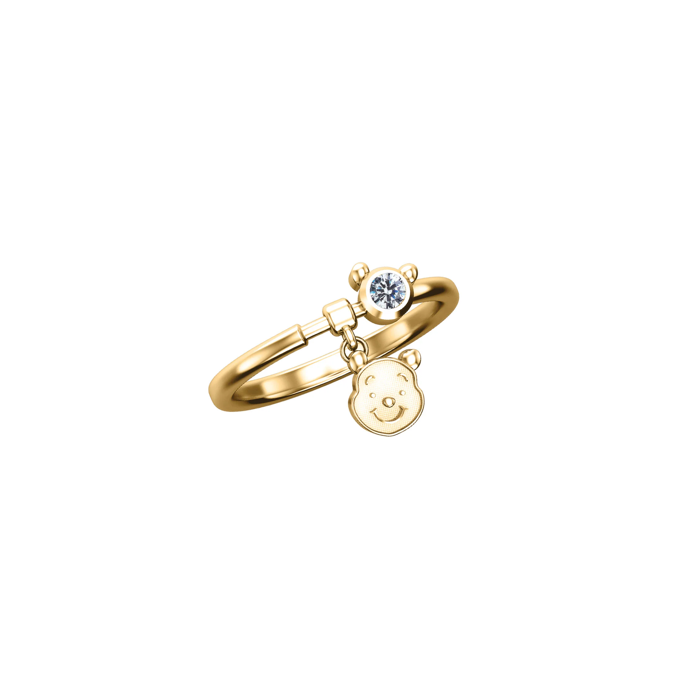 Winnie The Pooh Mini Signature Gold Ring