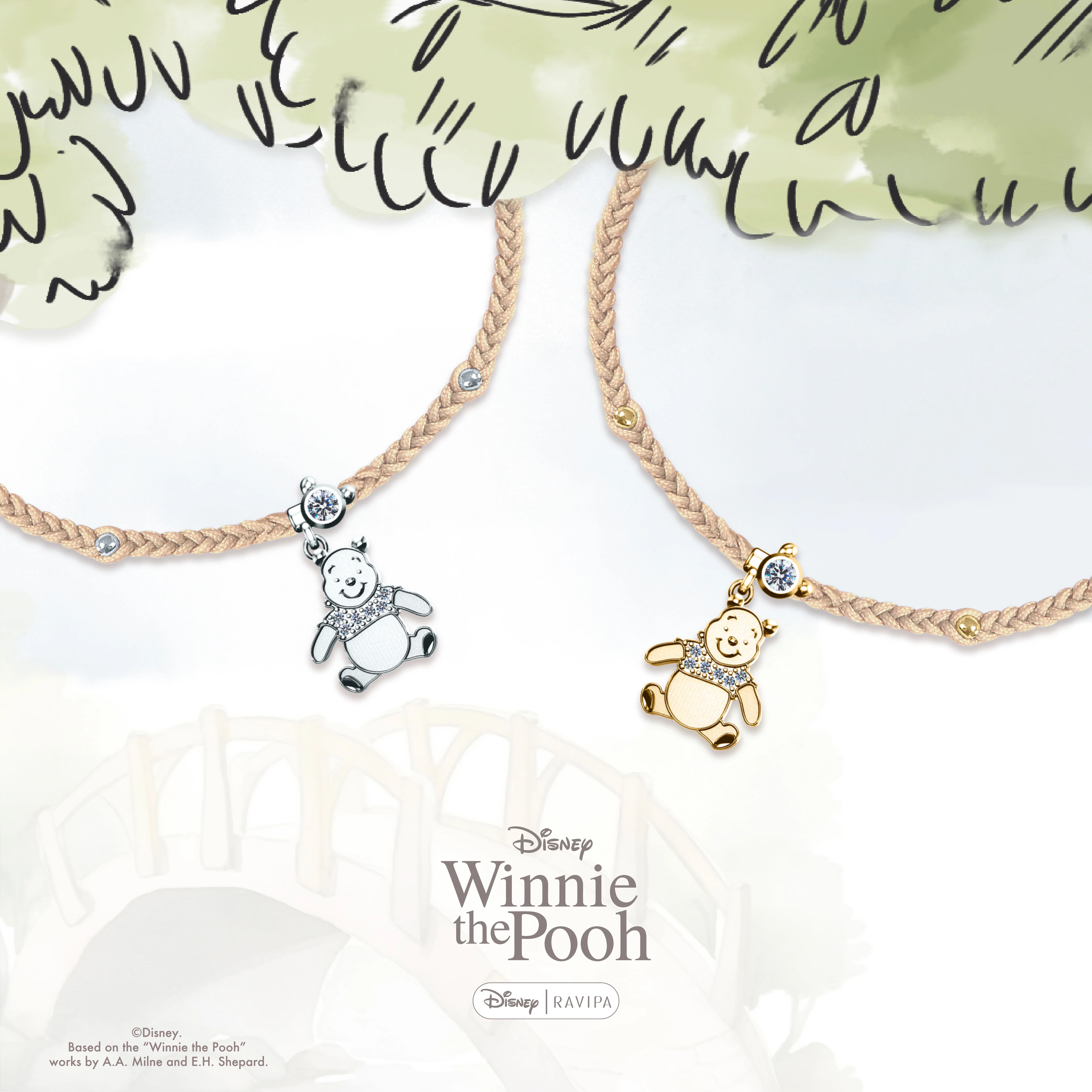 Winnie The Pooh Signature Gold Bracelet - Image 3