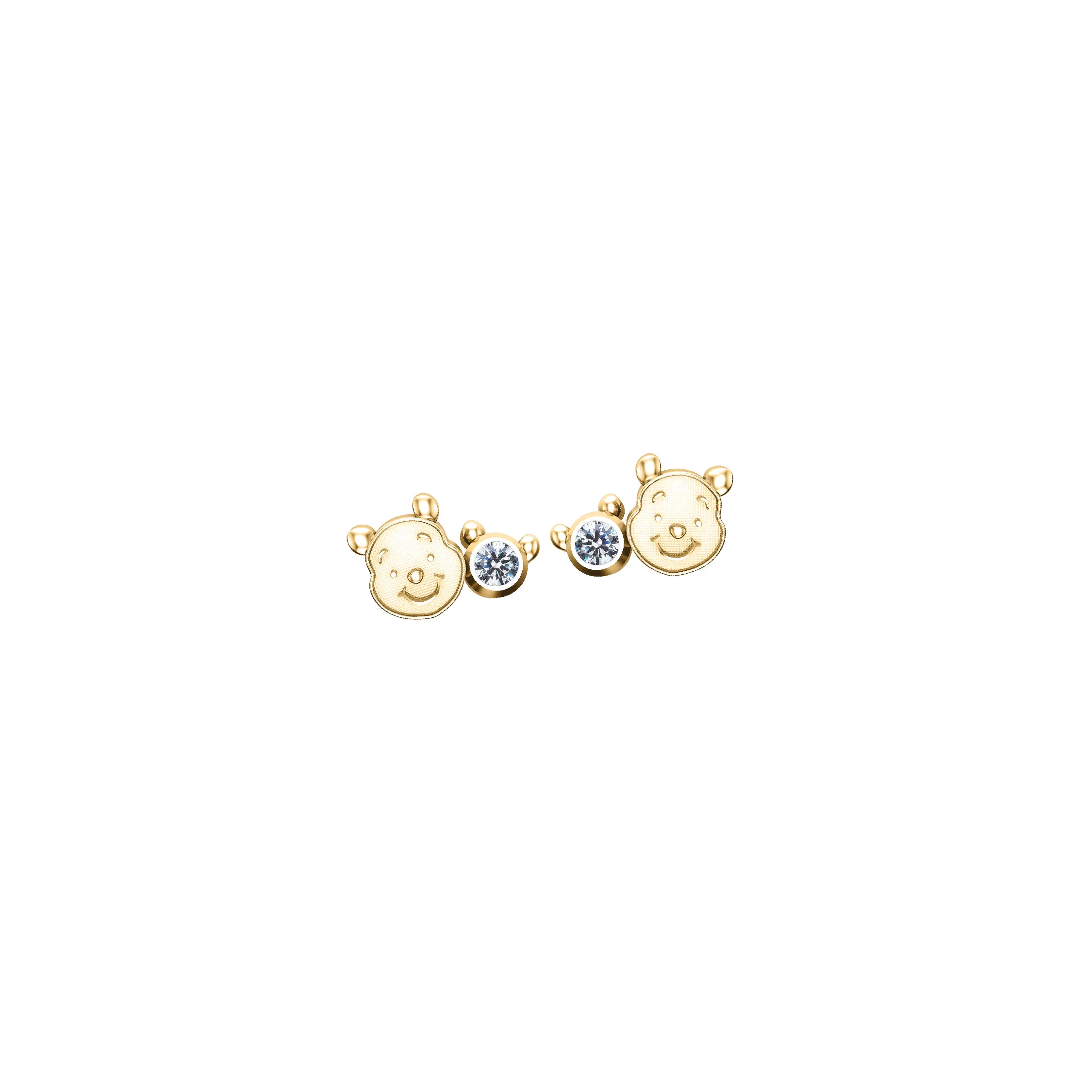 Winnie The Pooh Signature Gold Studs