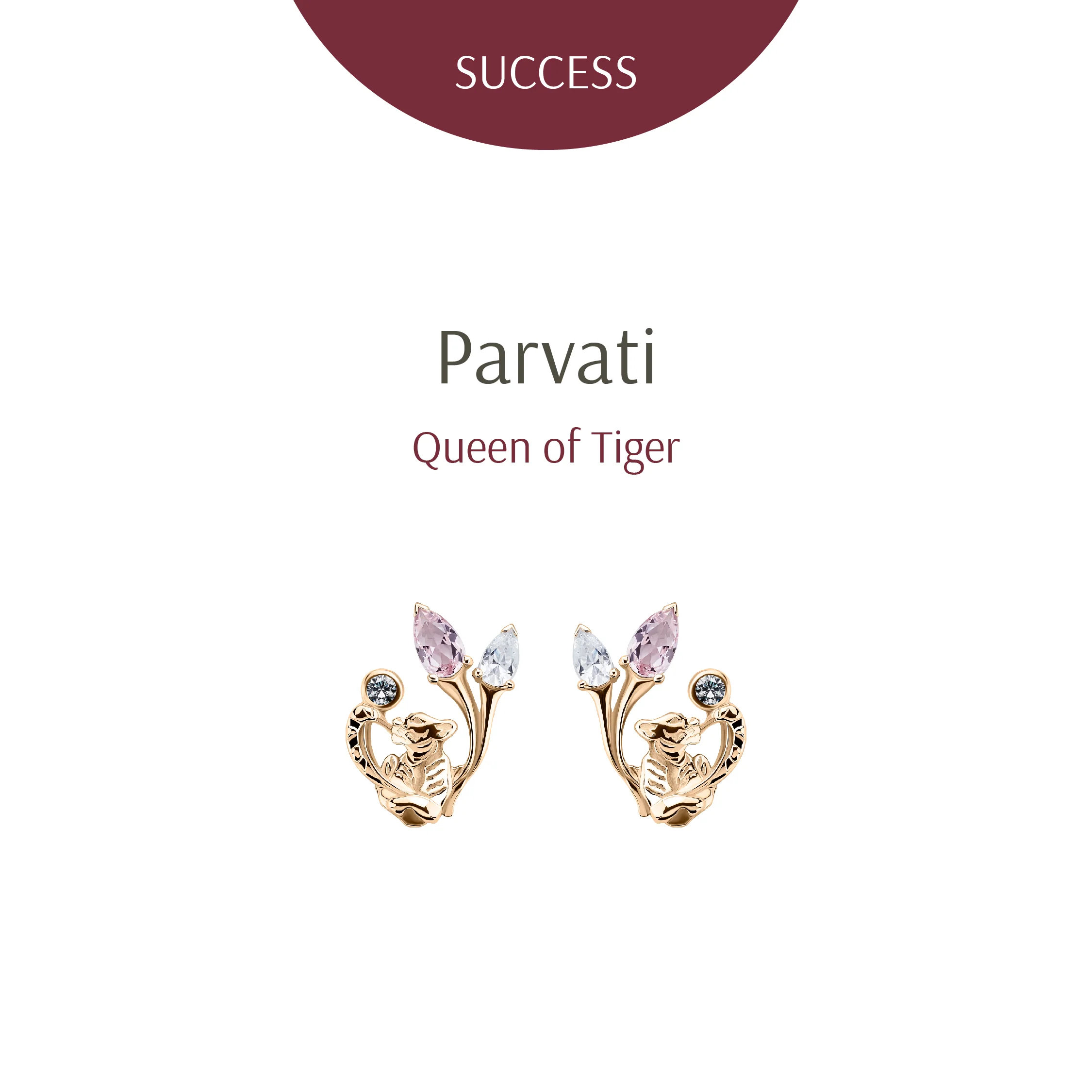 Queen of Tiger Gold Earrings - Image 2