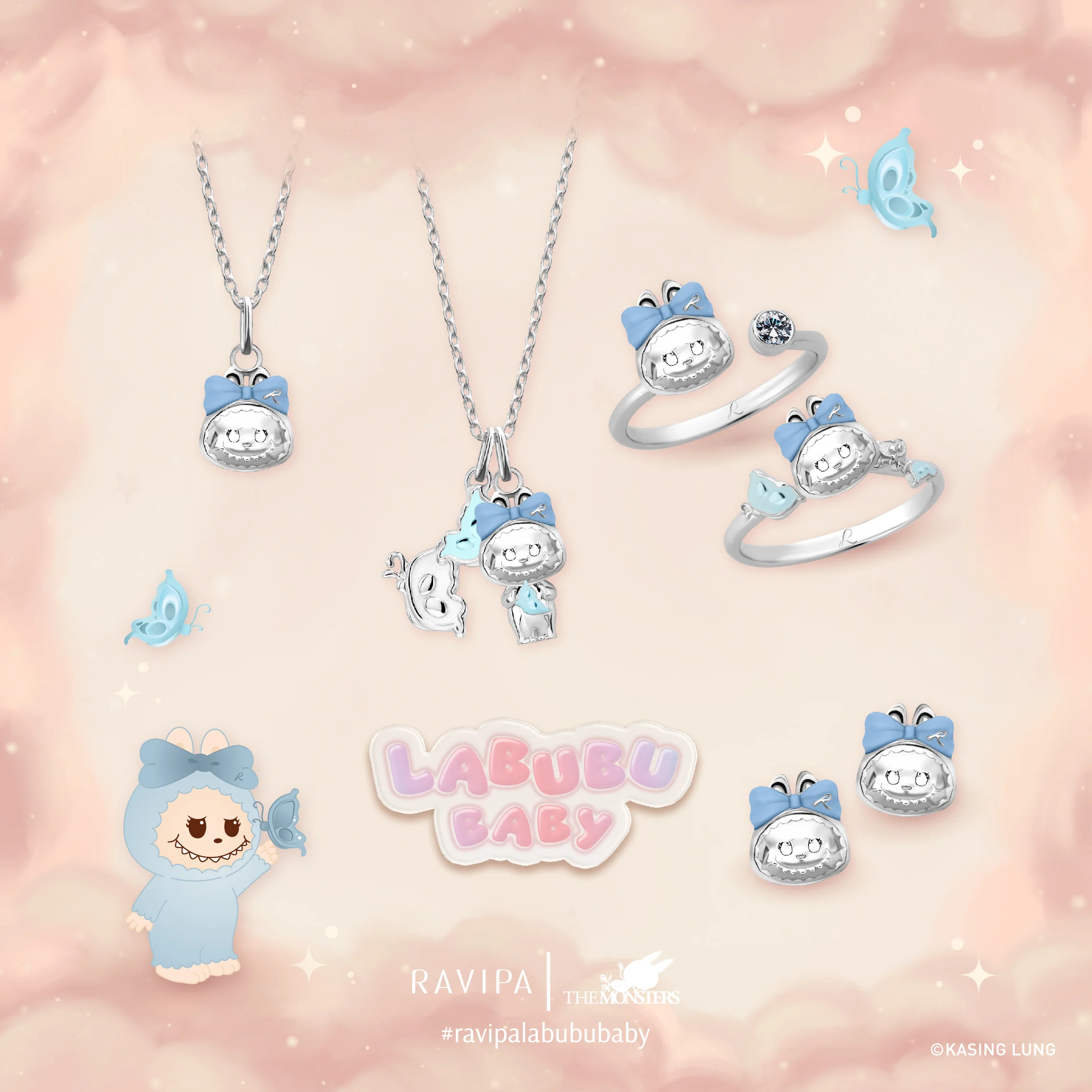 Labubu Baby Butterfly Diamond Ring - Image 4
