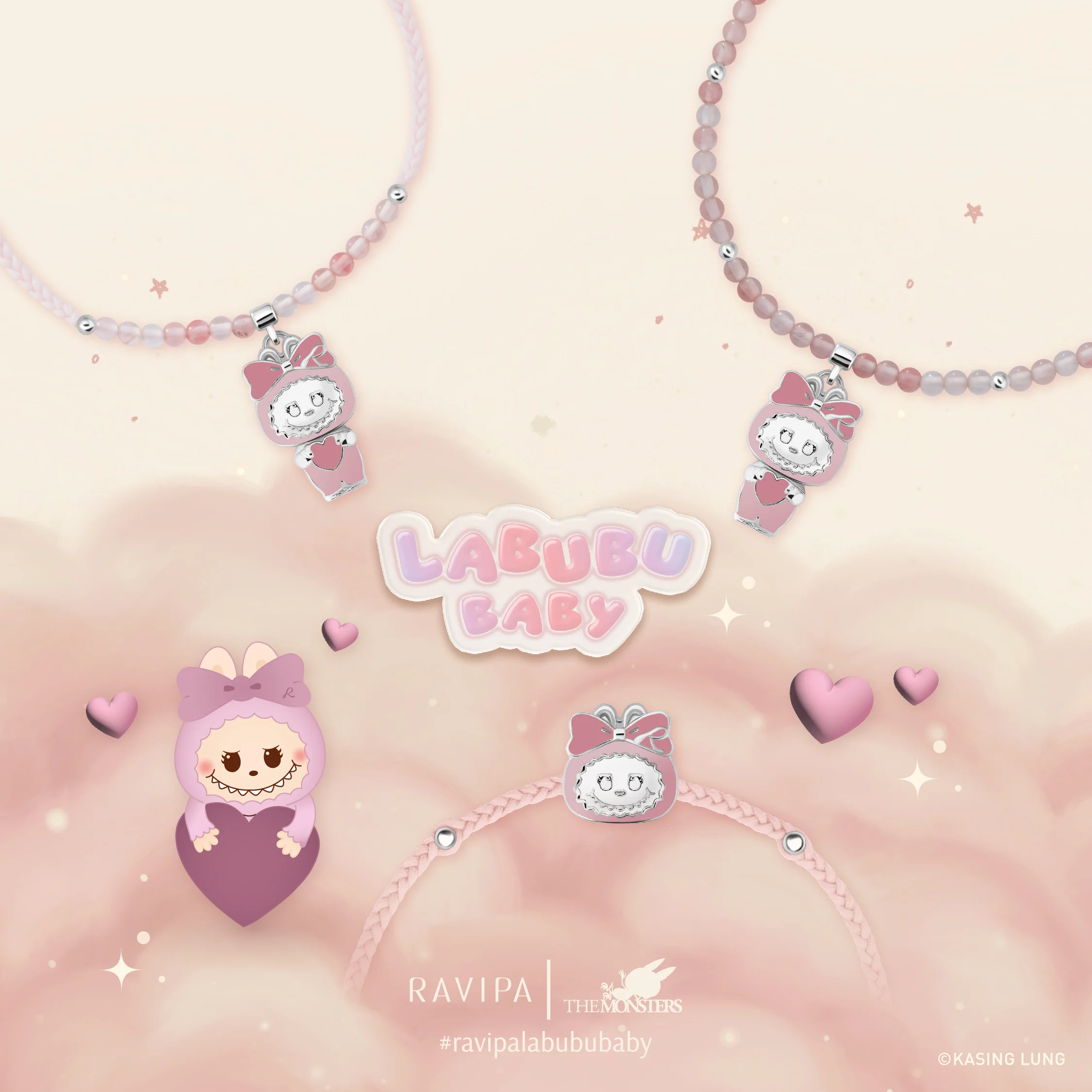 Labubu Baby Heart Bracelet - Image 3