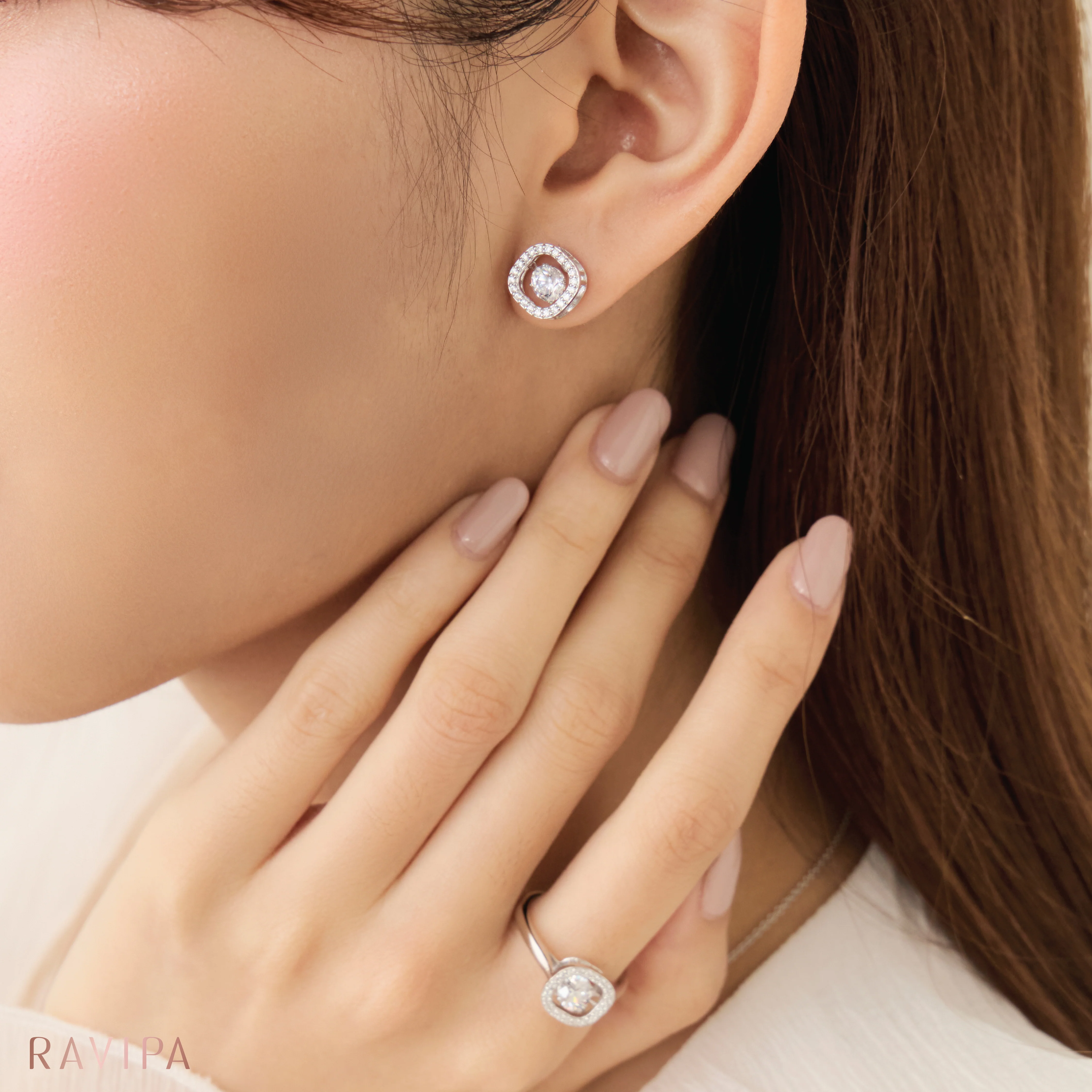 LAKSHMI Dancing Diamond Asscher Earrings - Image 3