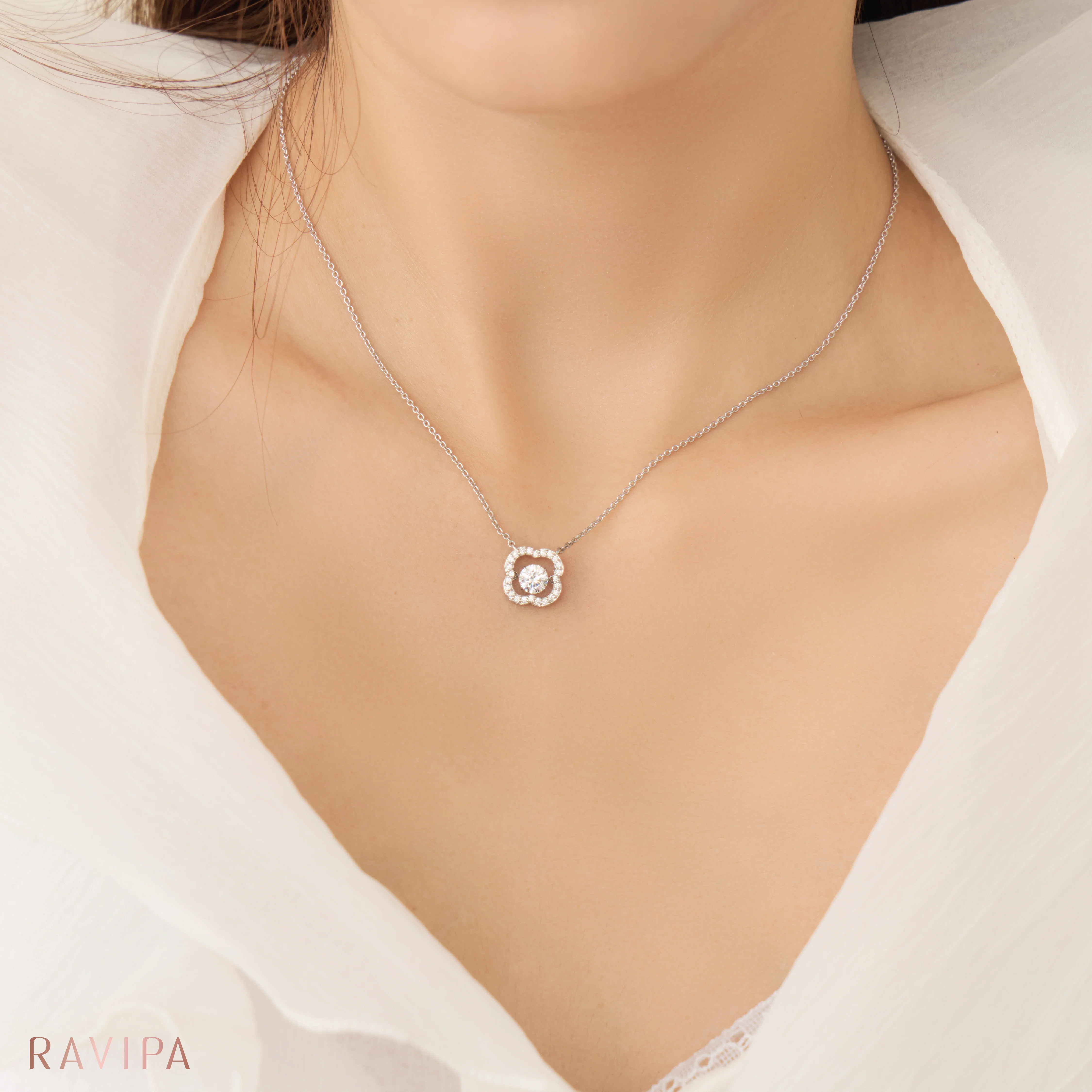 Lakshmi Dancing Diamond Florent Necklace - Image 3