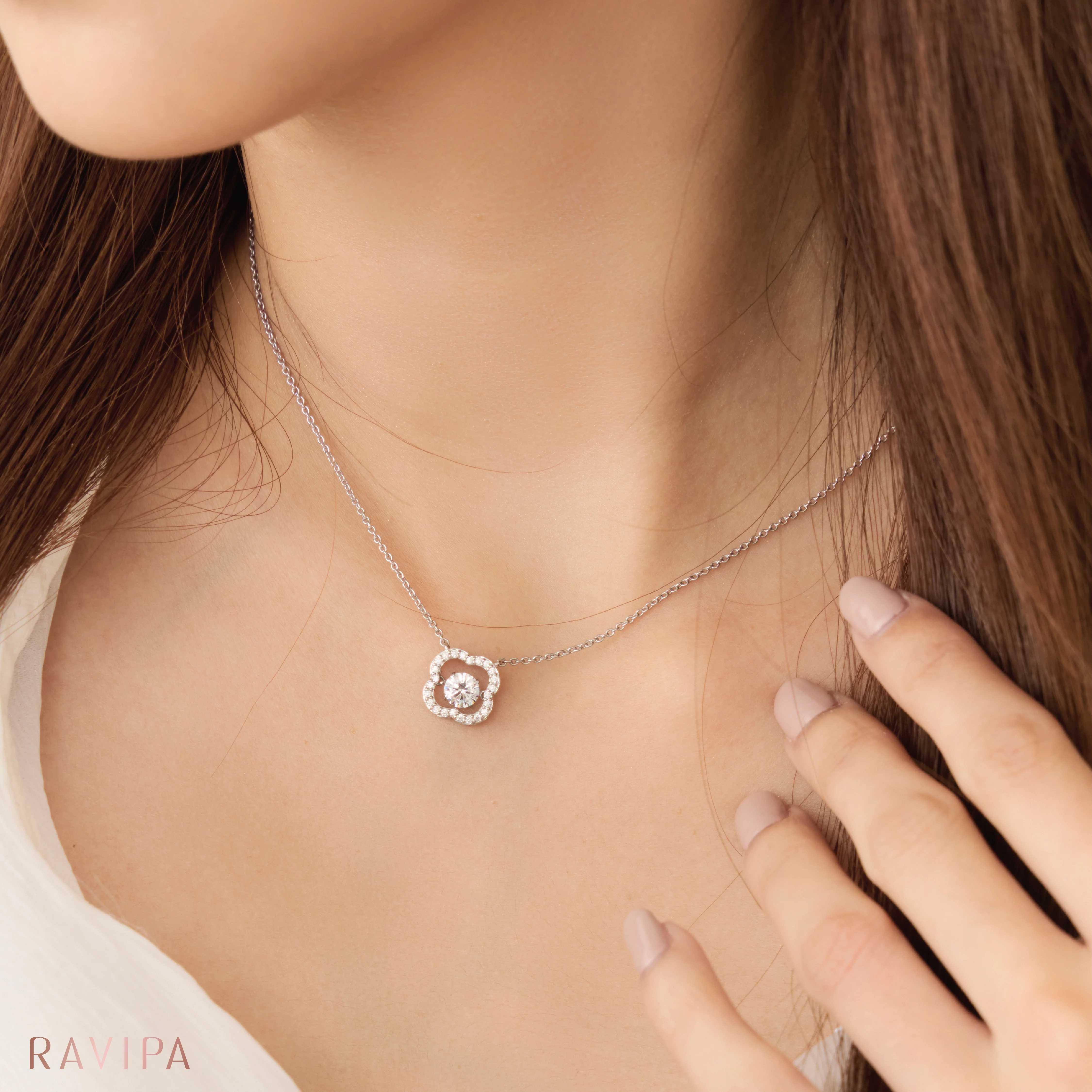 Lakshmi Dancing Diamond Florent Necklace - Image 7