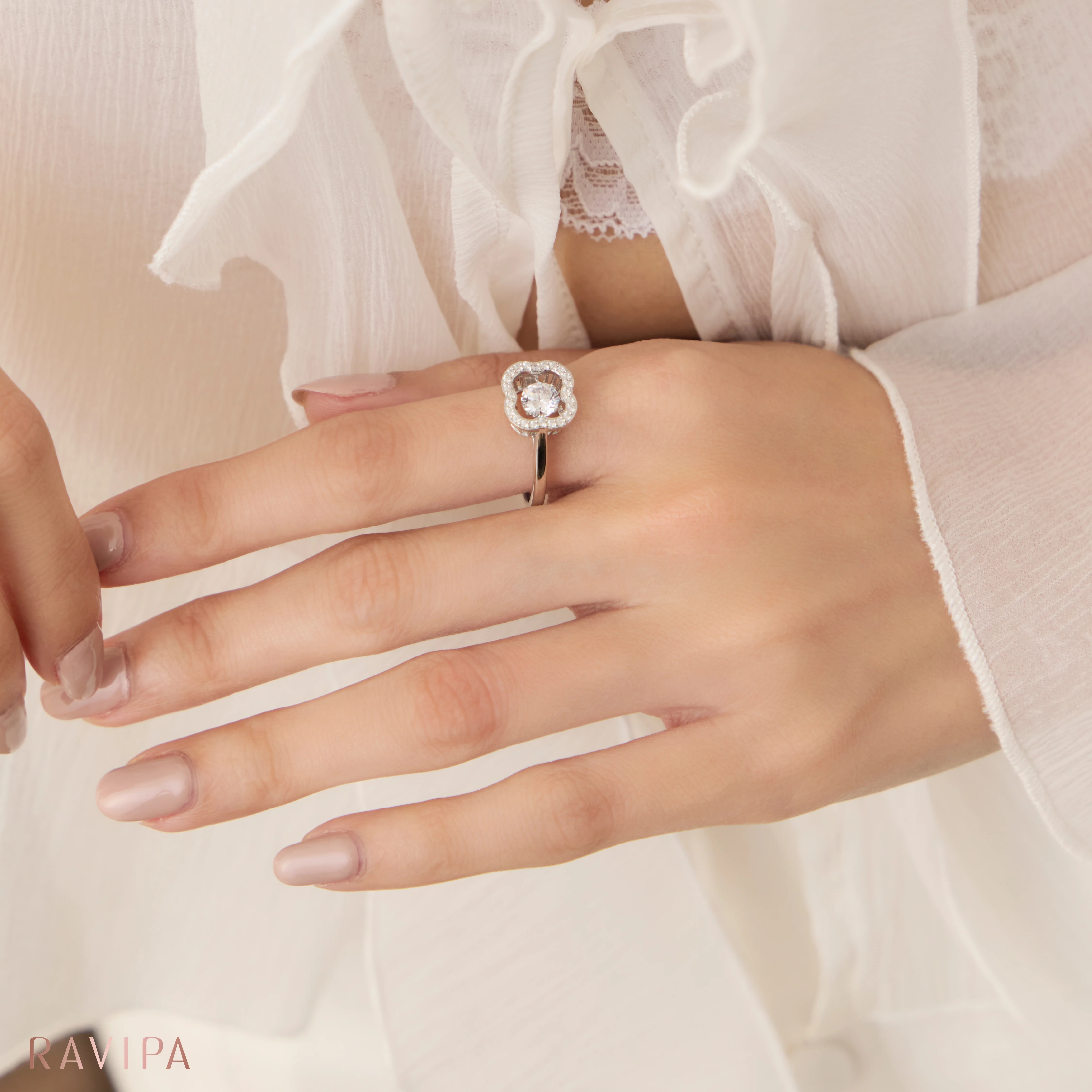 LAKSHMI Dancing Diamond Florent Ring - Image 3
