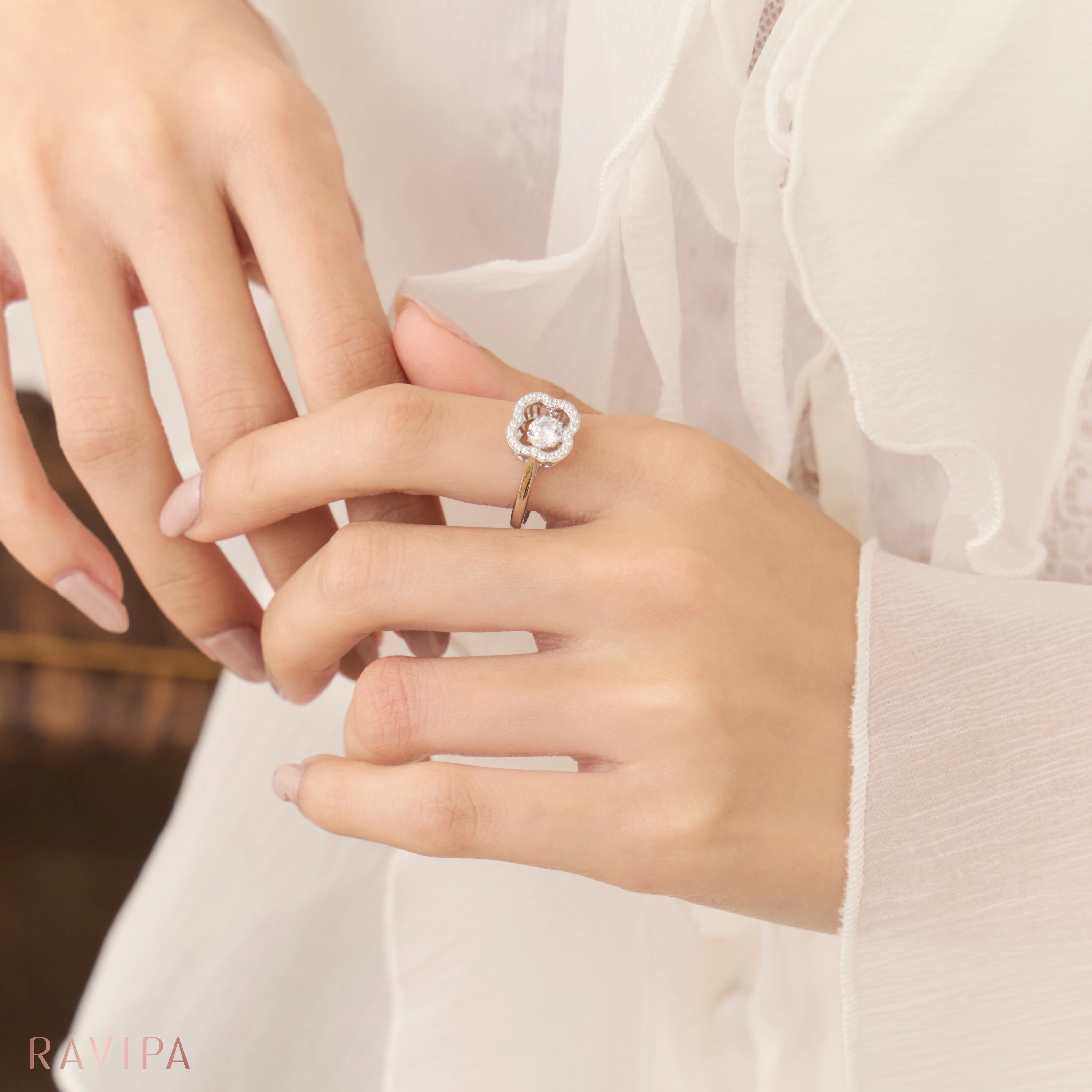LAKSHMI Dancing Diamond Florent Ring - Image 4