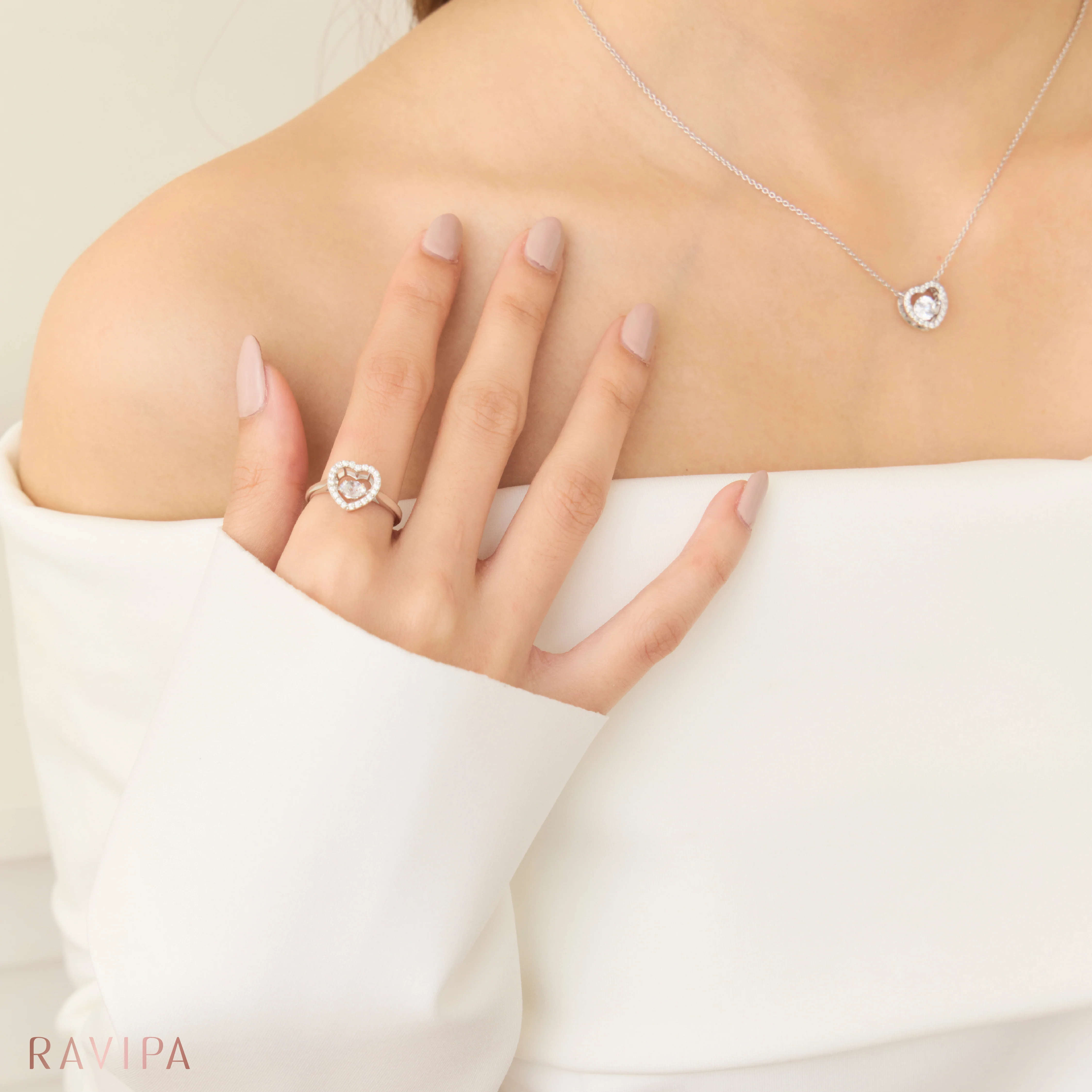 LAKSHMI Dancing Diamond Heart Necklace - Image 3