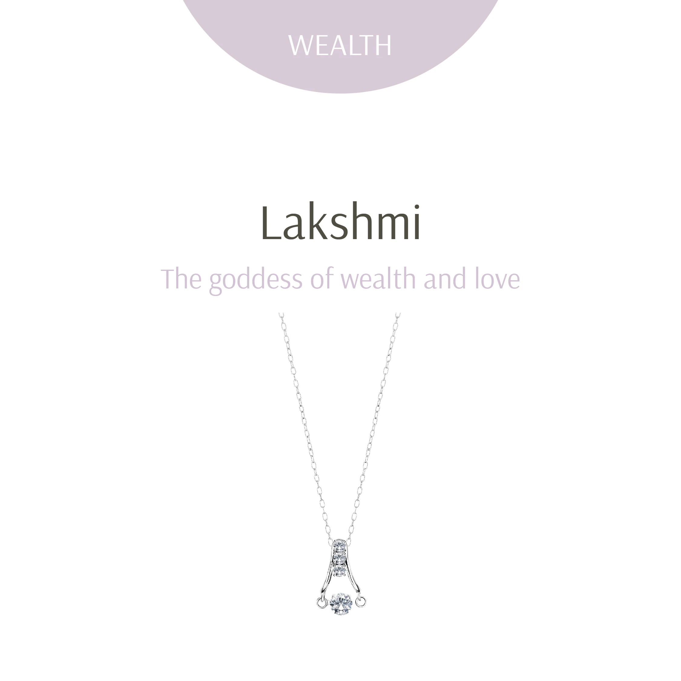 Lakshmi Dancing Diamond Mini Mount Mandara Necklace - Image 2