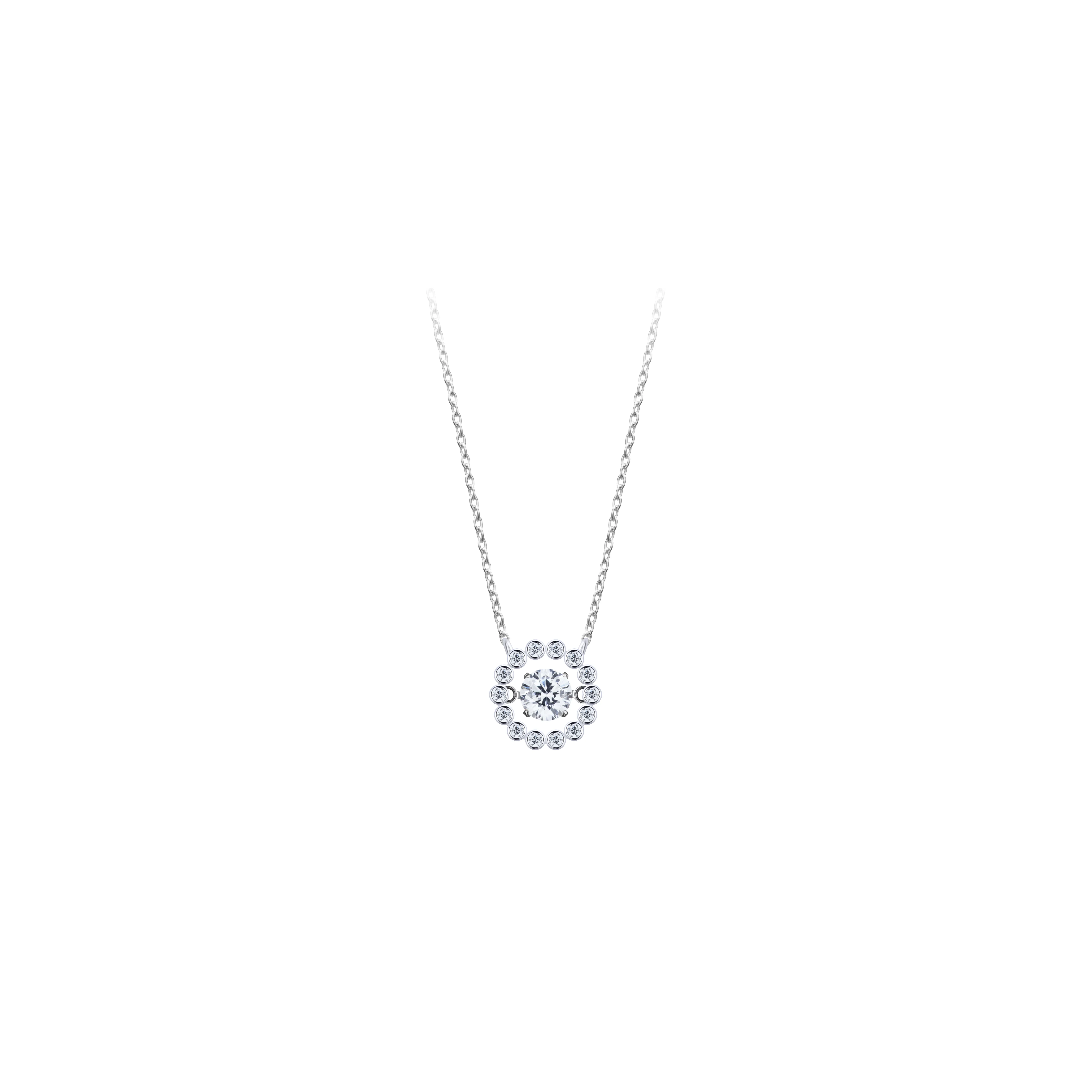 Lakshmi Dancing Diamond Round Necklace