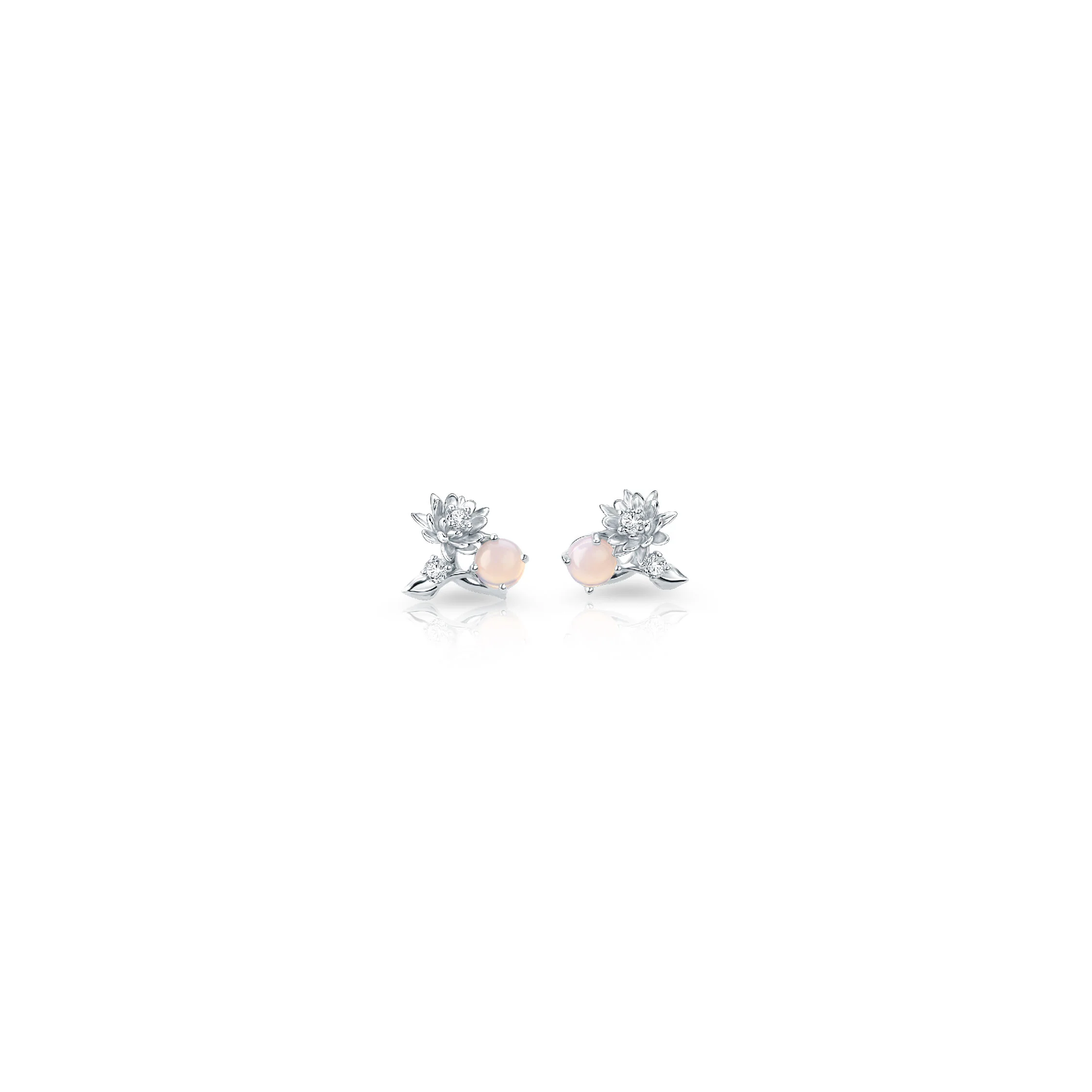 Lakshmi Lotus of Love Silver Studs