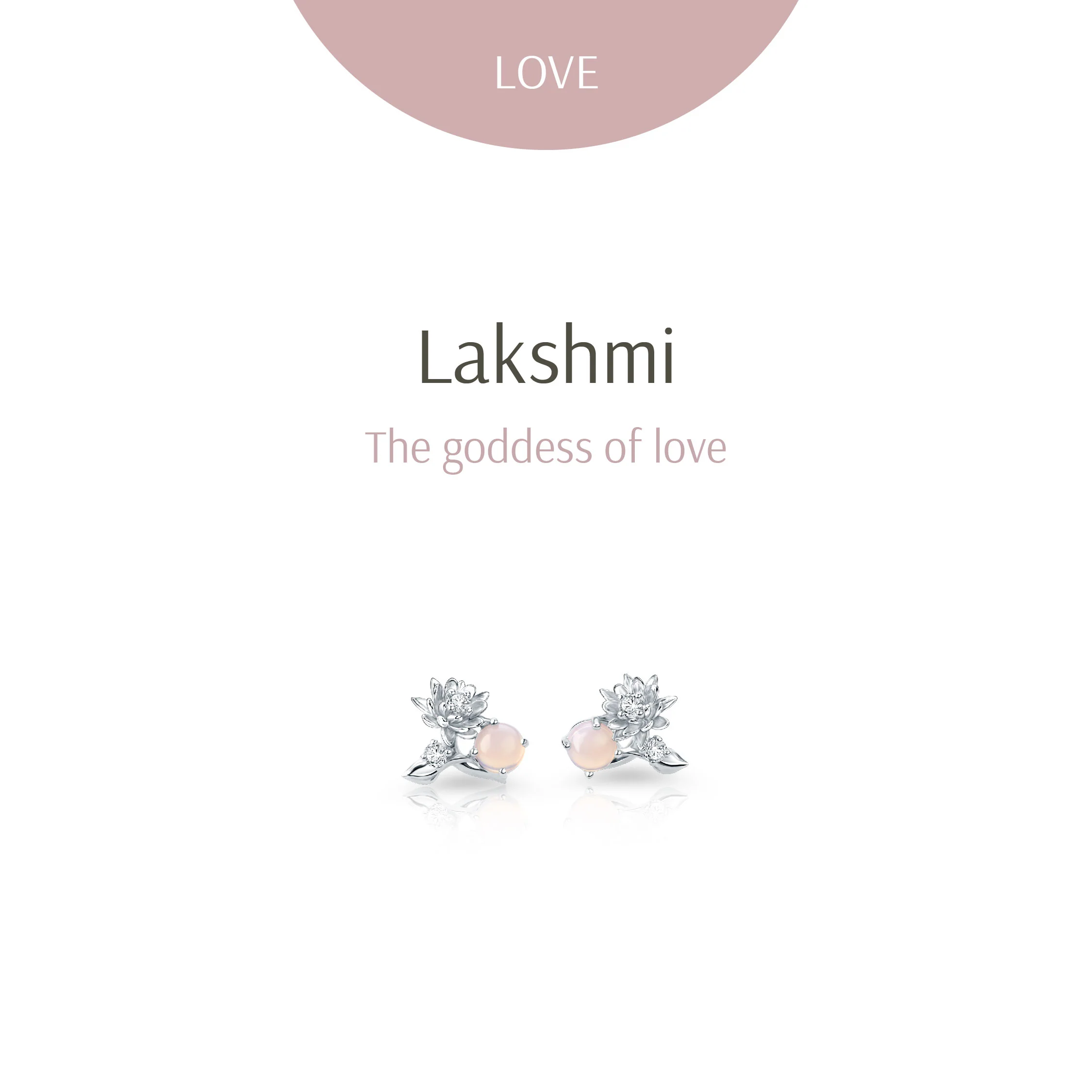 Lakshmi Lotus of Love Silver Studs - Image 4