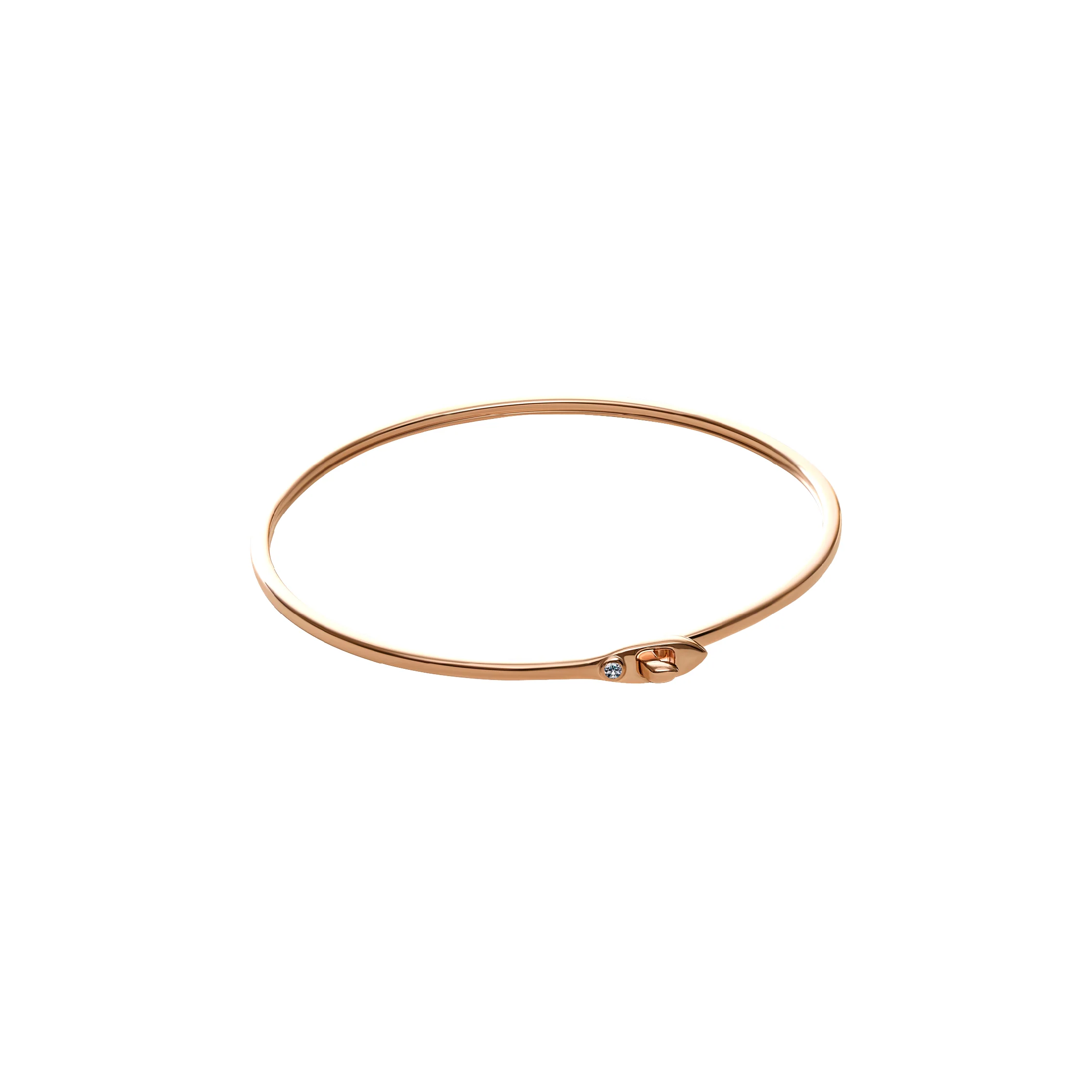 Lakshmi Lotus of Love Cuff Bangle Rose Gold Plated - Image 6