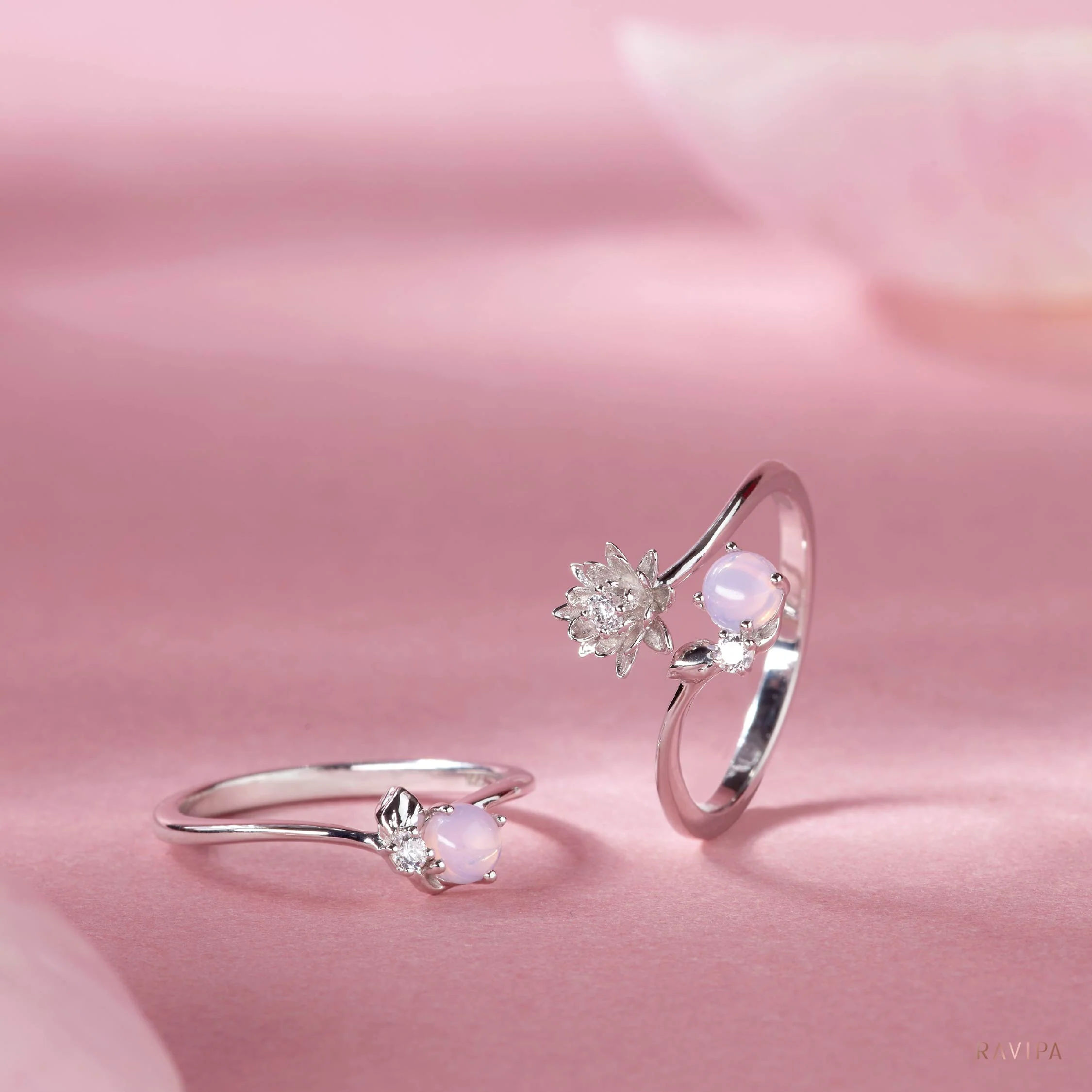 Lakshmi My Dear Lotus Silver Ring - Image 3