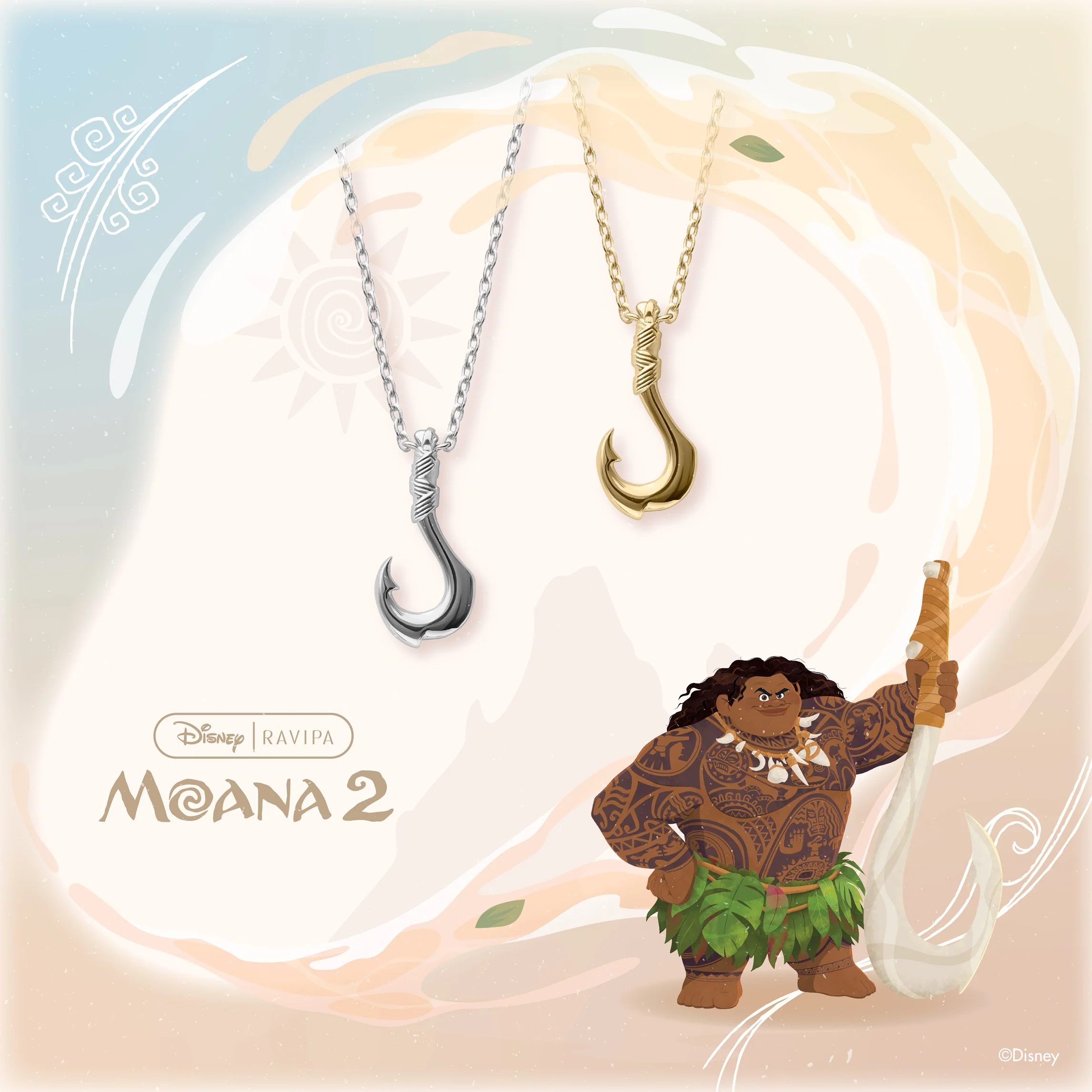 Maui Hook Silver Necklace - Image 3