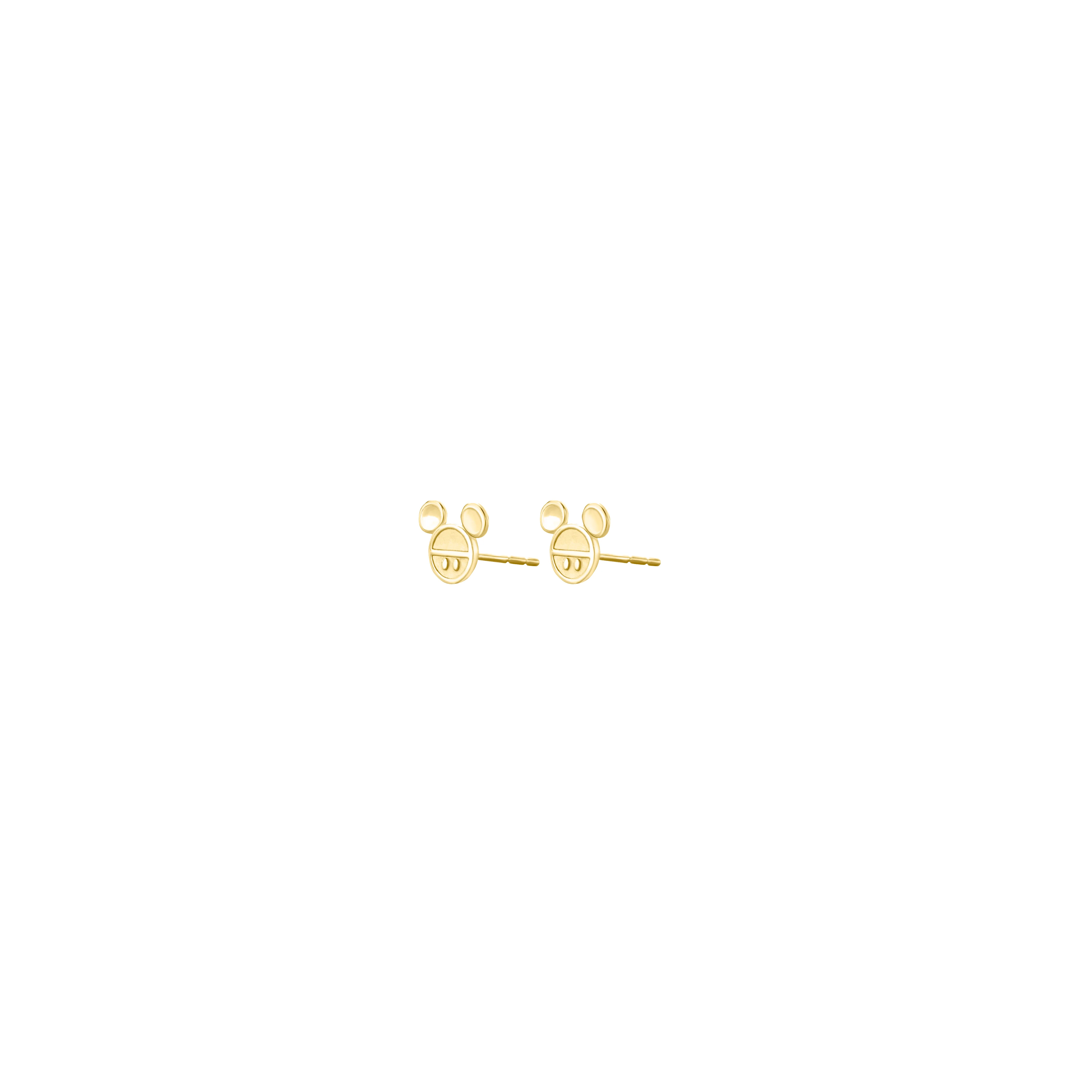 Mickey Mouse Golden Gold Earrings - Image 2