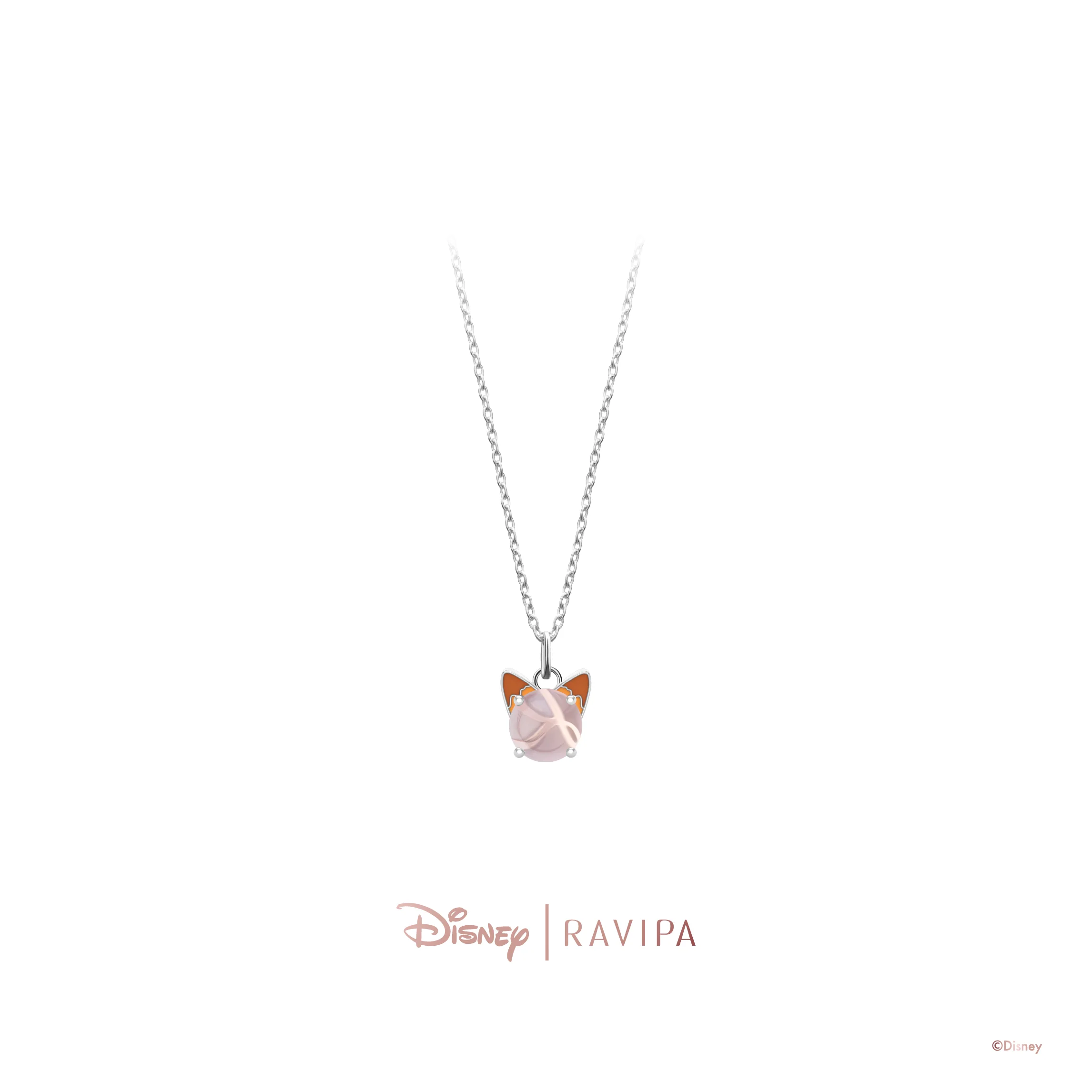 Disney Zootopia Nick Ears and Citrine CZ & Judy Ears and Cherry Quartz CZ Necklace - Image 5