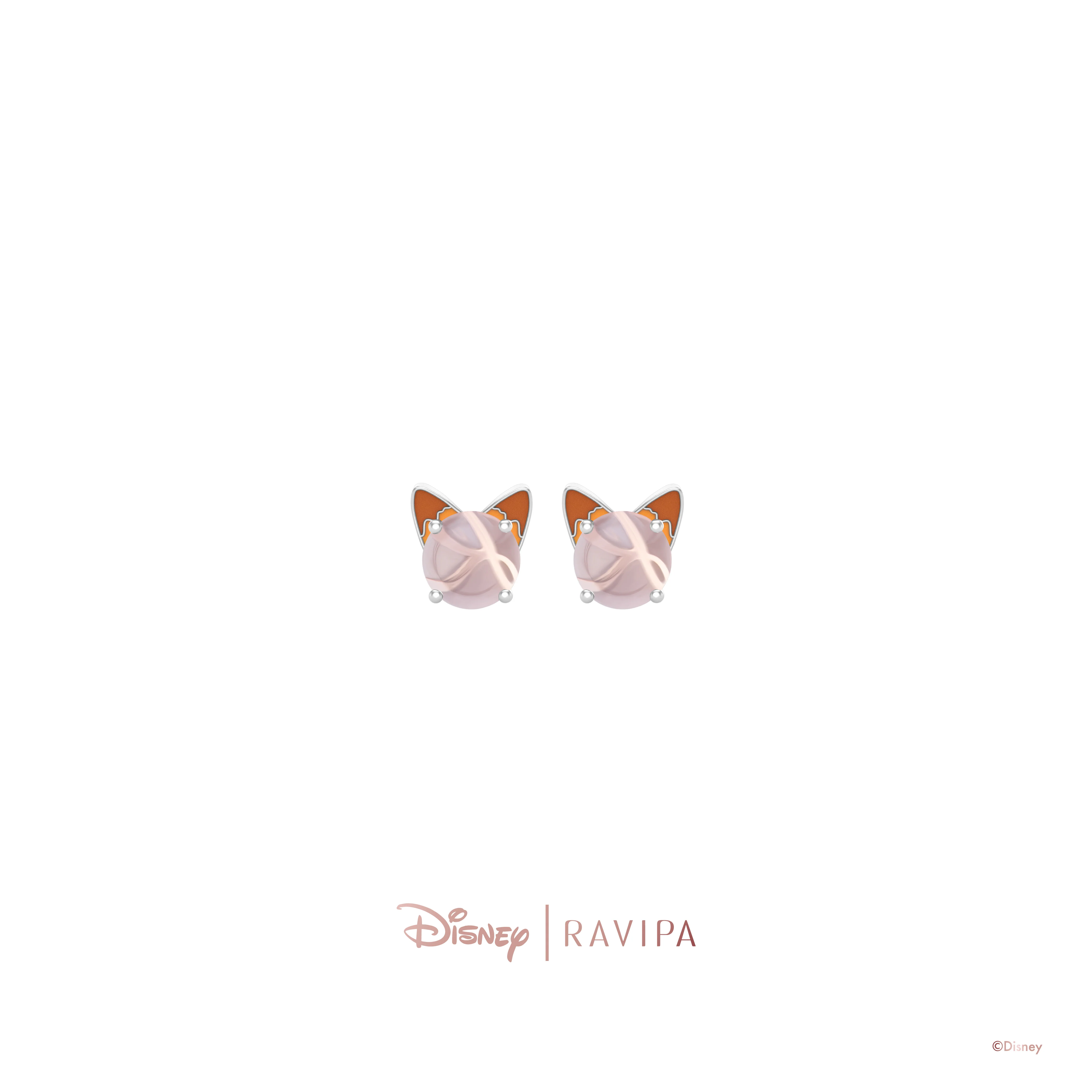 Disney Zootopia Nick Ears and Citrine & Judy Ears and Cherry Quartz Studs - Image 5
