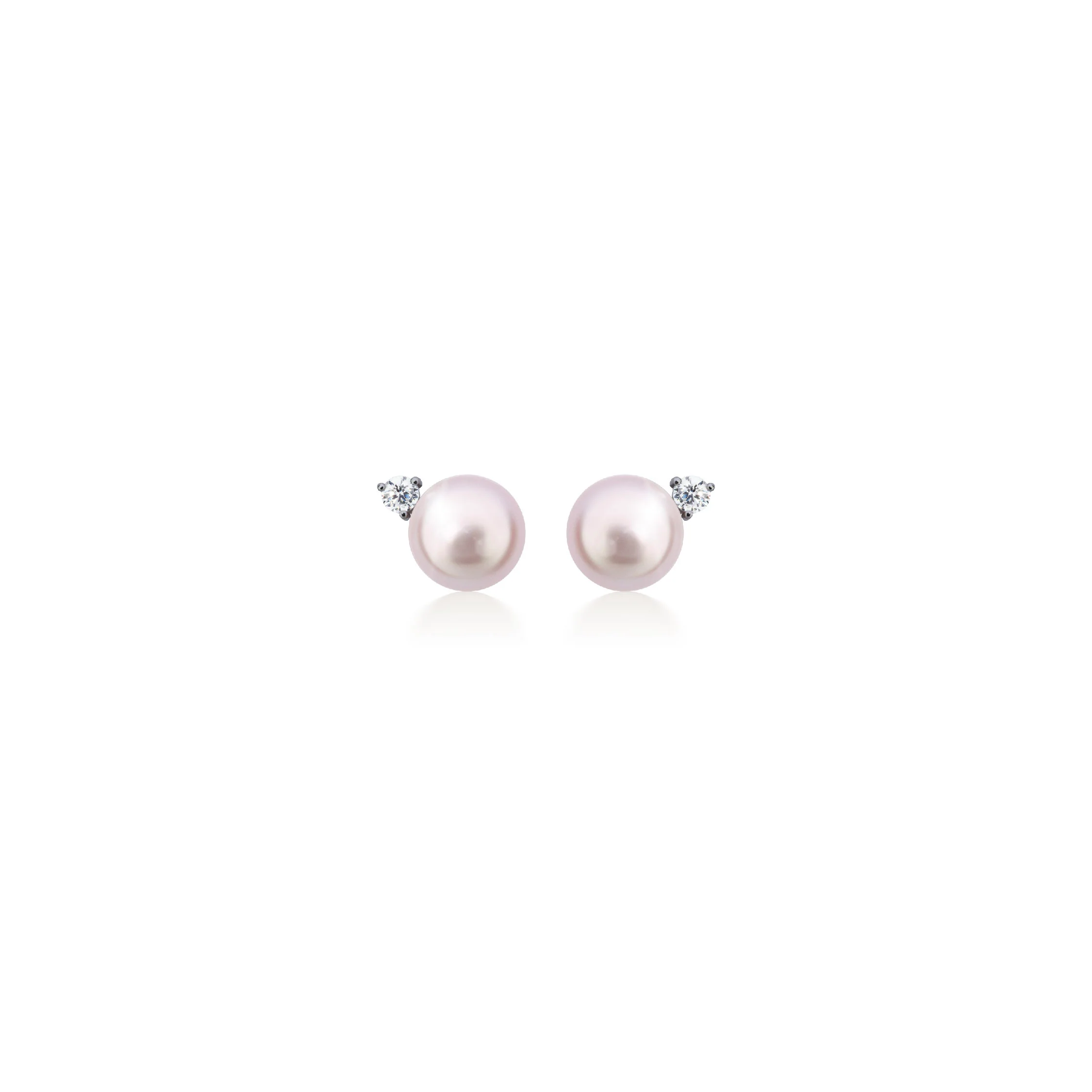 Viva Diamond Pink Blush Pearl Studs - Image 5