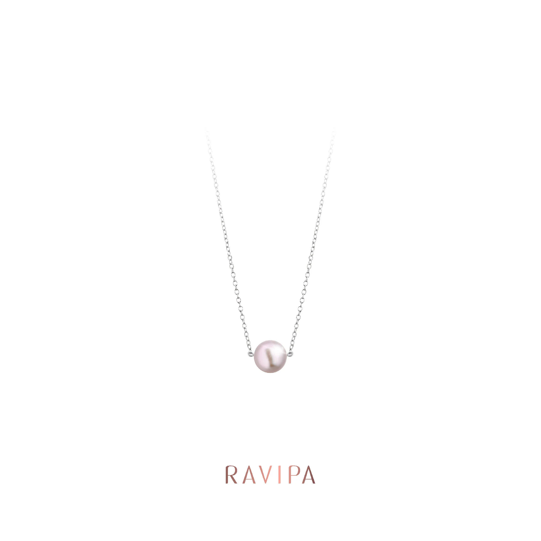 Single Pink Blush Pearl Necklace - Image 2