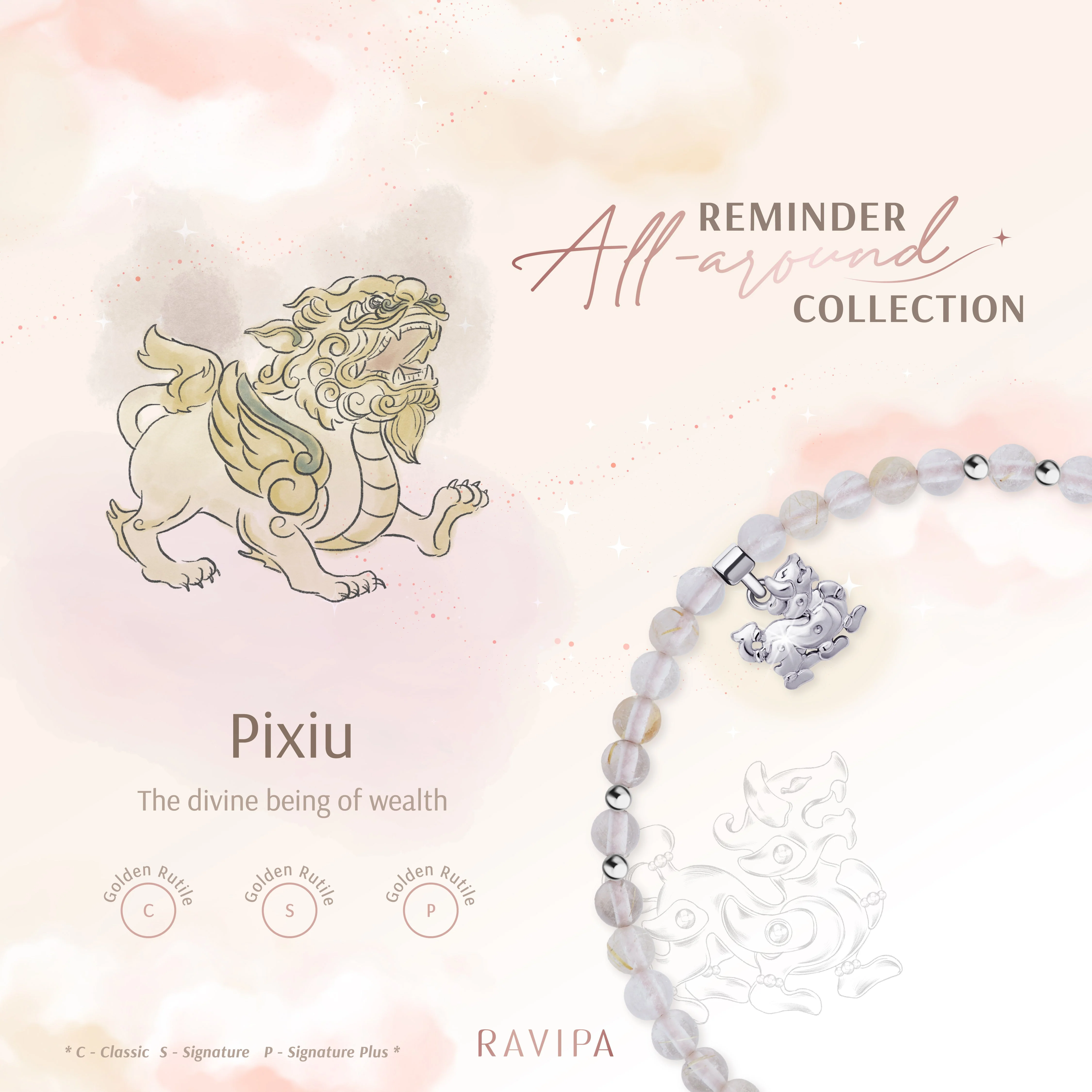 Pixiu Golden Rutile All-around Bracelet - Image 10