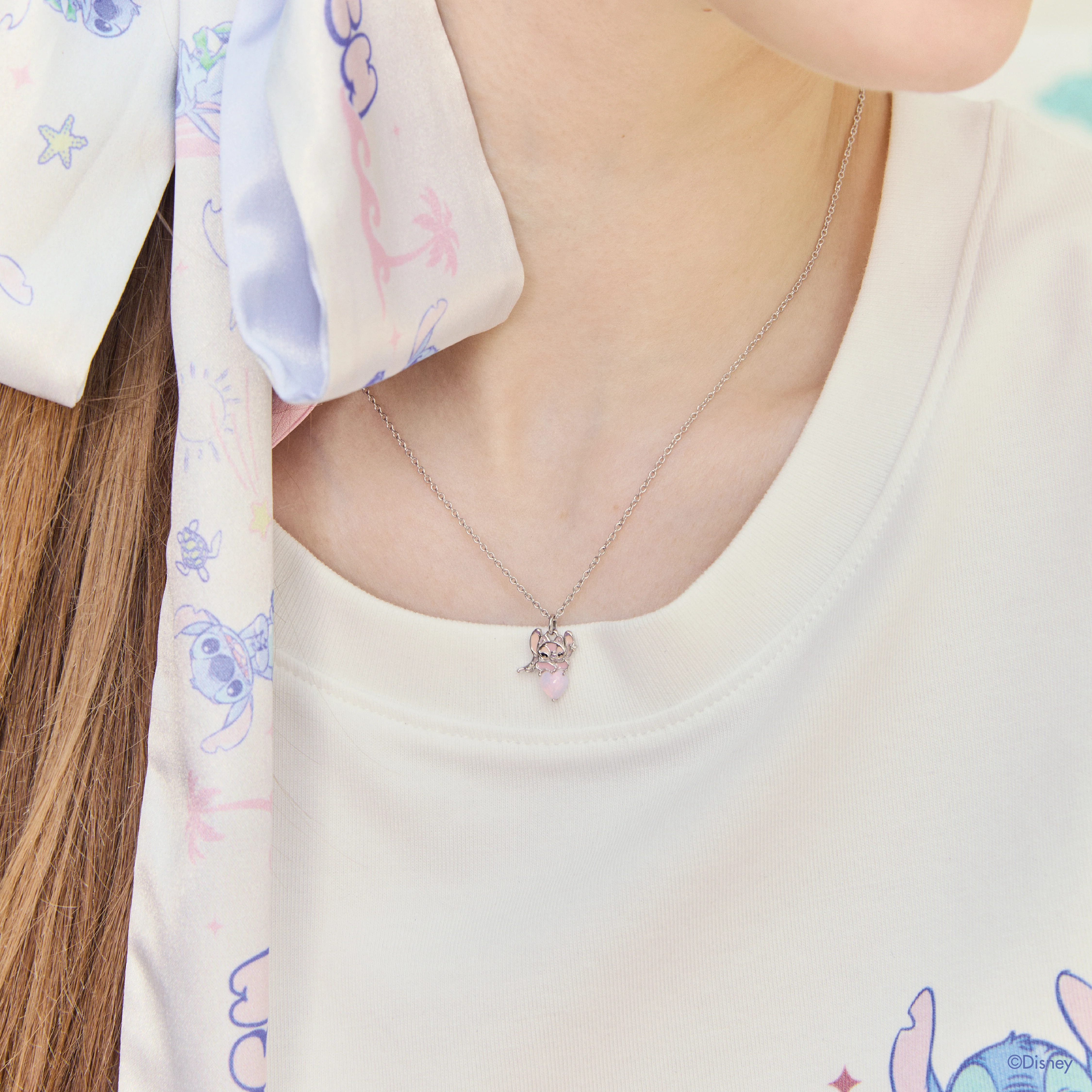 RAVIPA Disney Stitch Angel and Cherry Quartz Necklace - Image 6