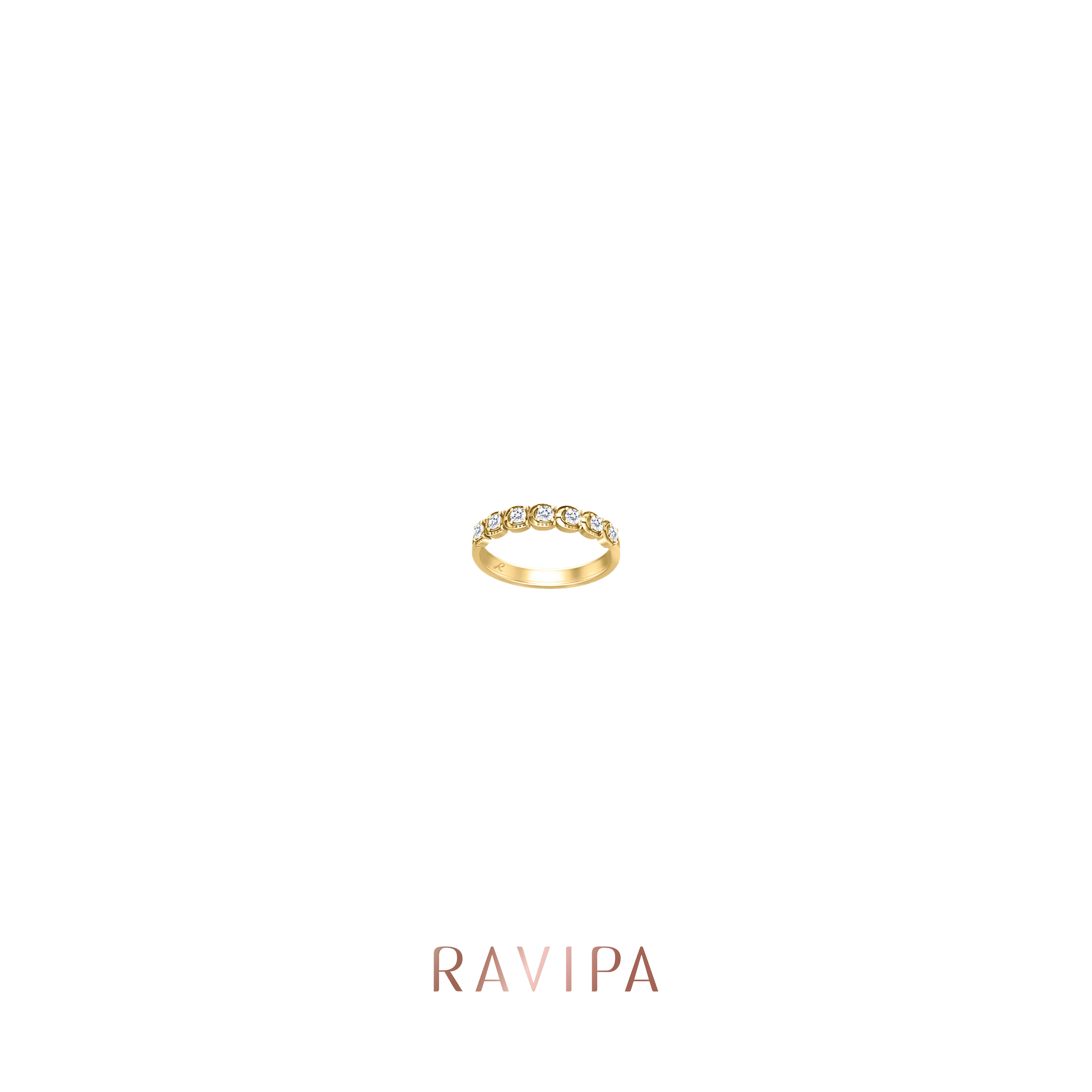 RAVIPA SEK THAO Horseshoe 7 Diamonds Ring - Image 5