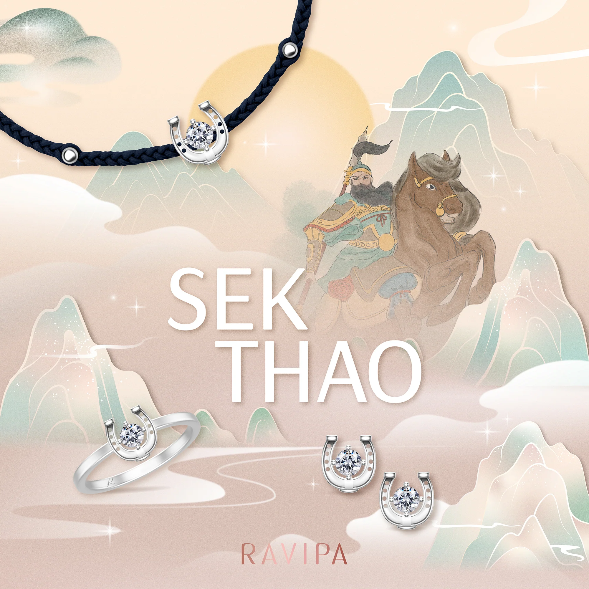 RAVIPA SEK THAO Horseshoe Diamond Studs - Image 4
