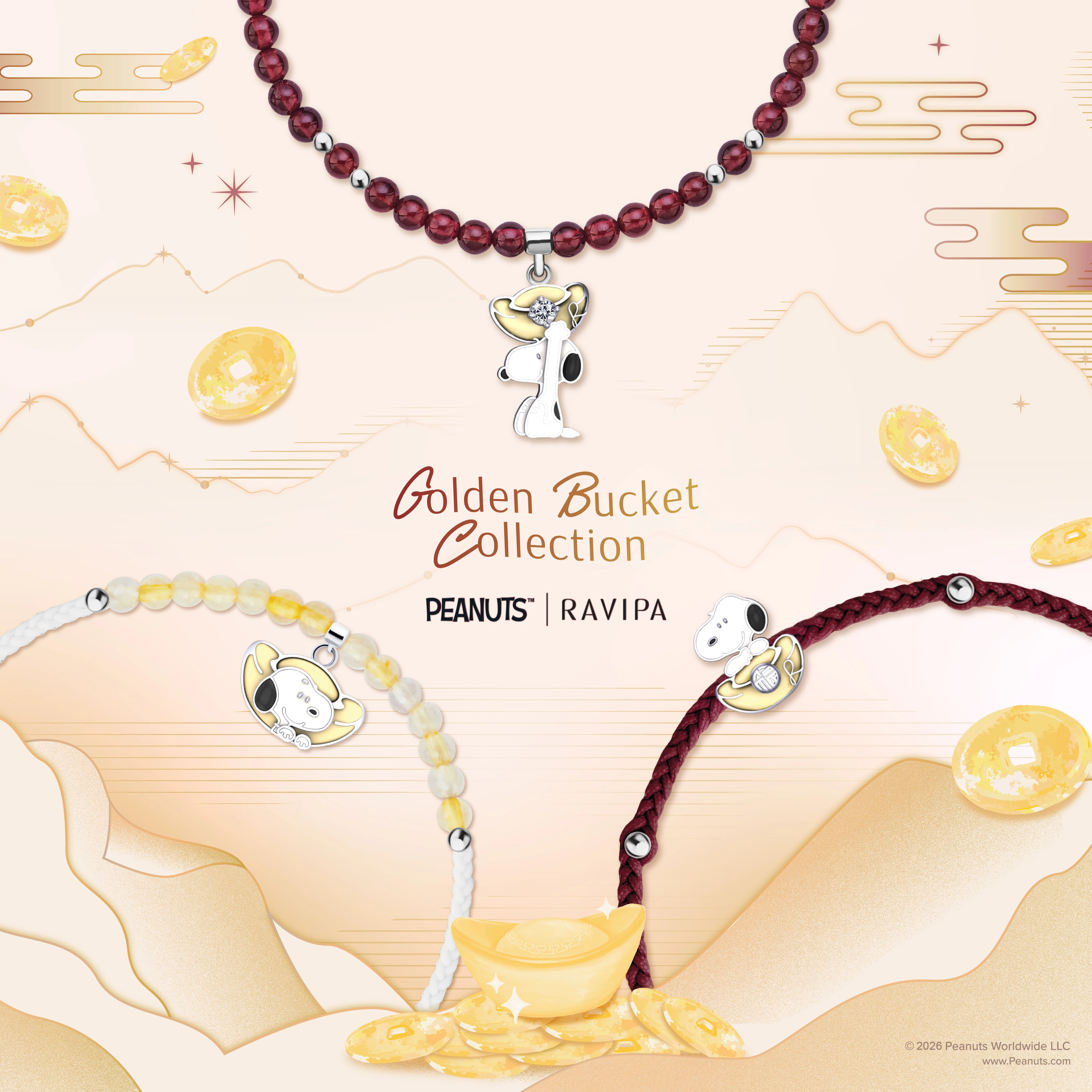 RAVIPA Snoopy Golden Bucket Bracelet - Image 11
