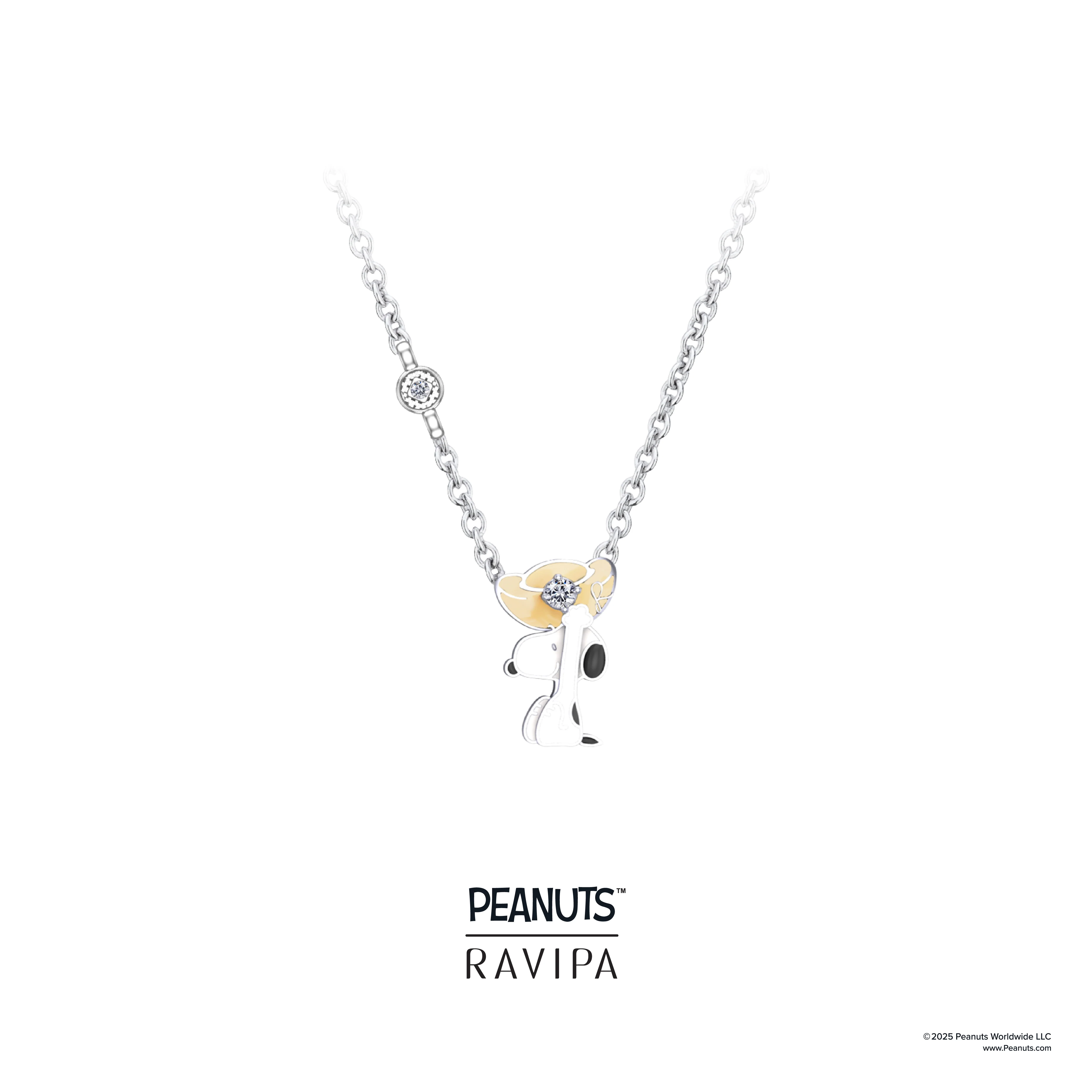 RAVIPA Snoopy Golden Bucket Necklace